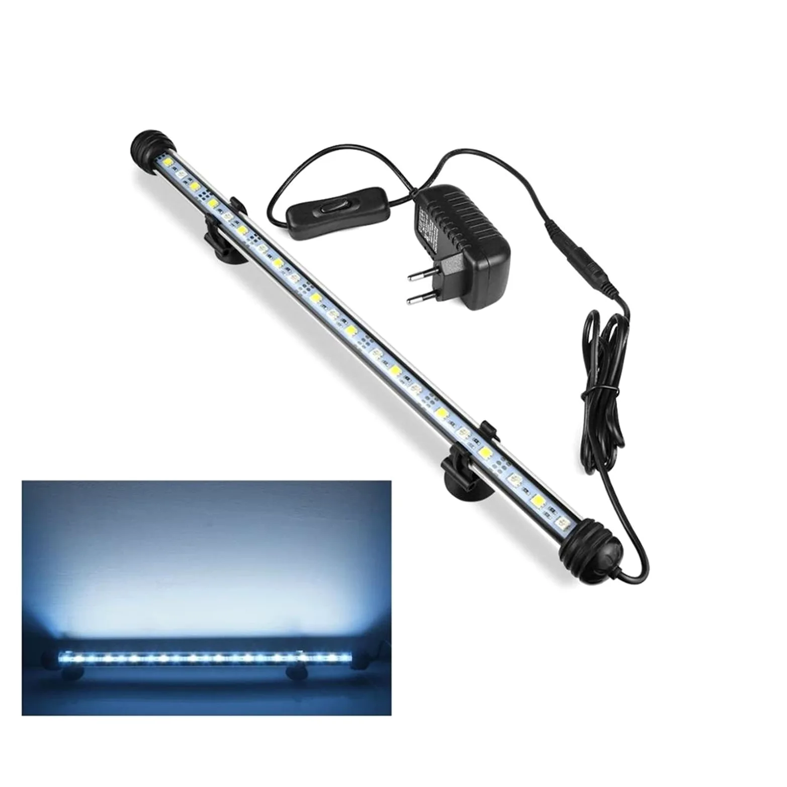 Subacquee Luci GUIDATO Illuminazione di acquario Rgb. Serbatoio sottomarino Piscina Piscina con remoto for giardino Piscina all'aperto Lampada da pesca fontana Luci per laghetto ( Color : White and Bl