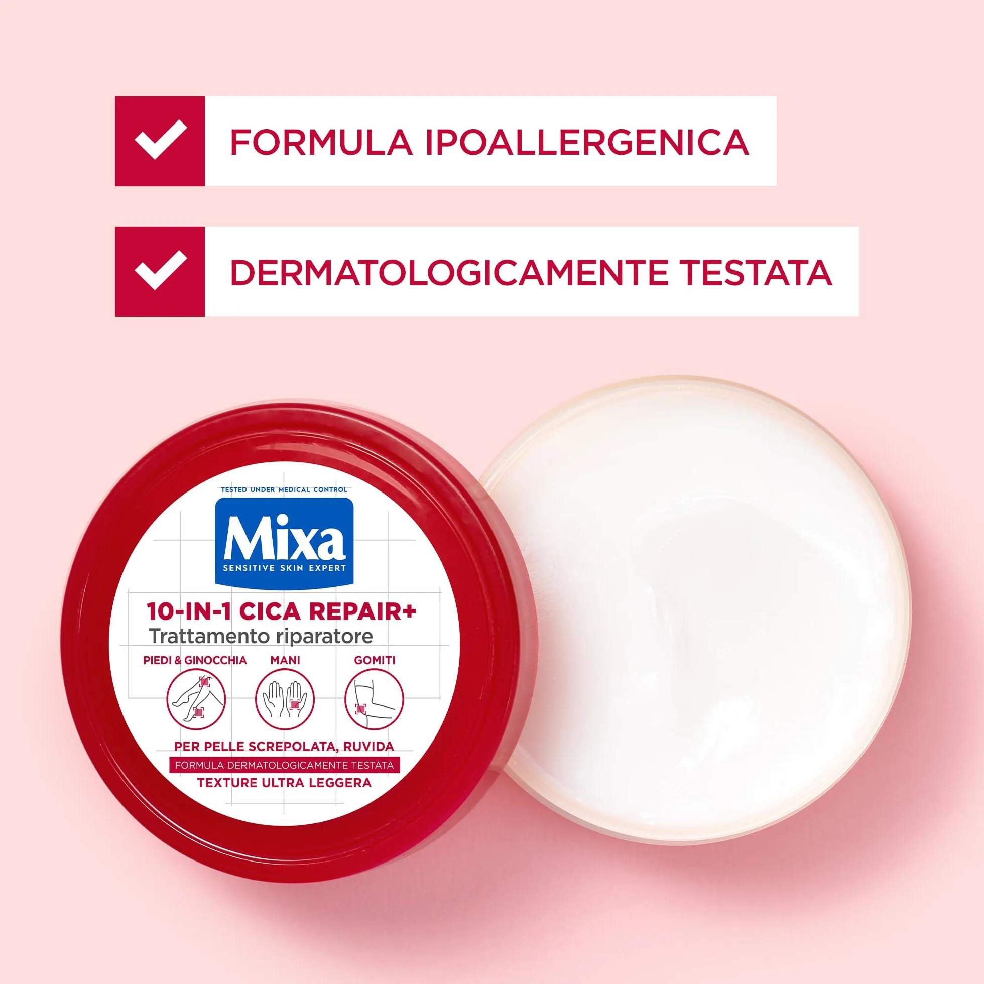 Mixa Trattamento Riparatore 10-in-1 Cica Repair+ 150 ml Idratazione Intensa Glicerina Urea Allantoina