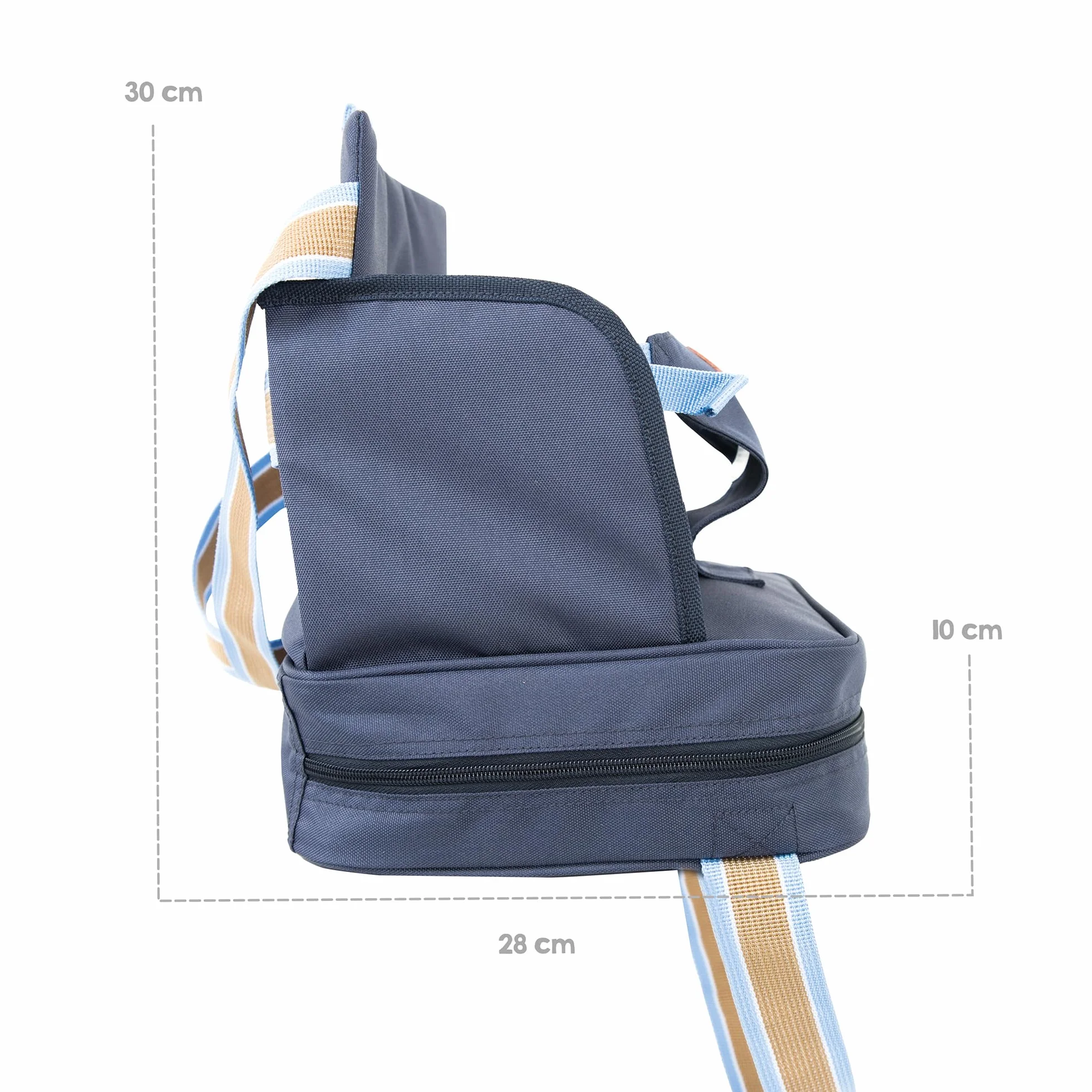 roba Booster Seat Seggiolino Gonfiabile per Bambini, Parti Laterali Rialzate, Leggero, Trasportabile, Blu Scuro