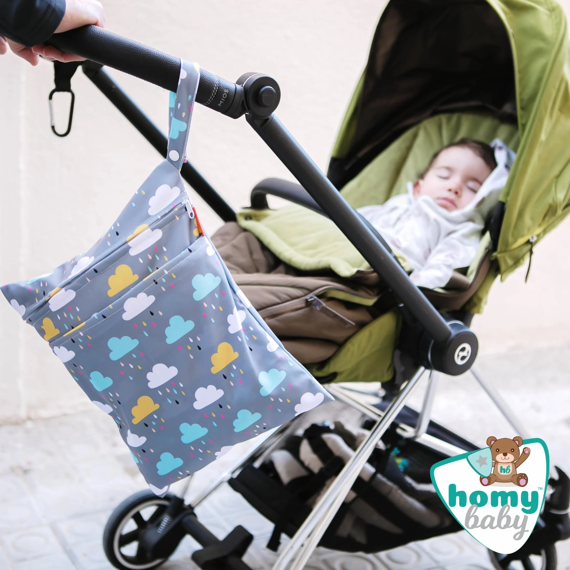 HOMYBABY Wet bag pannolini lavabili impermeabile borsetta ecologica porta costume bagnato