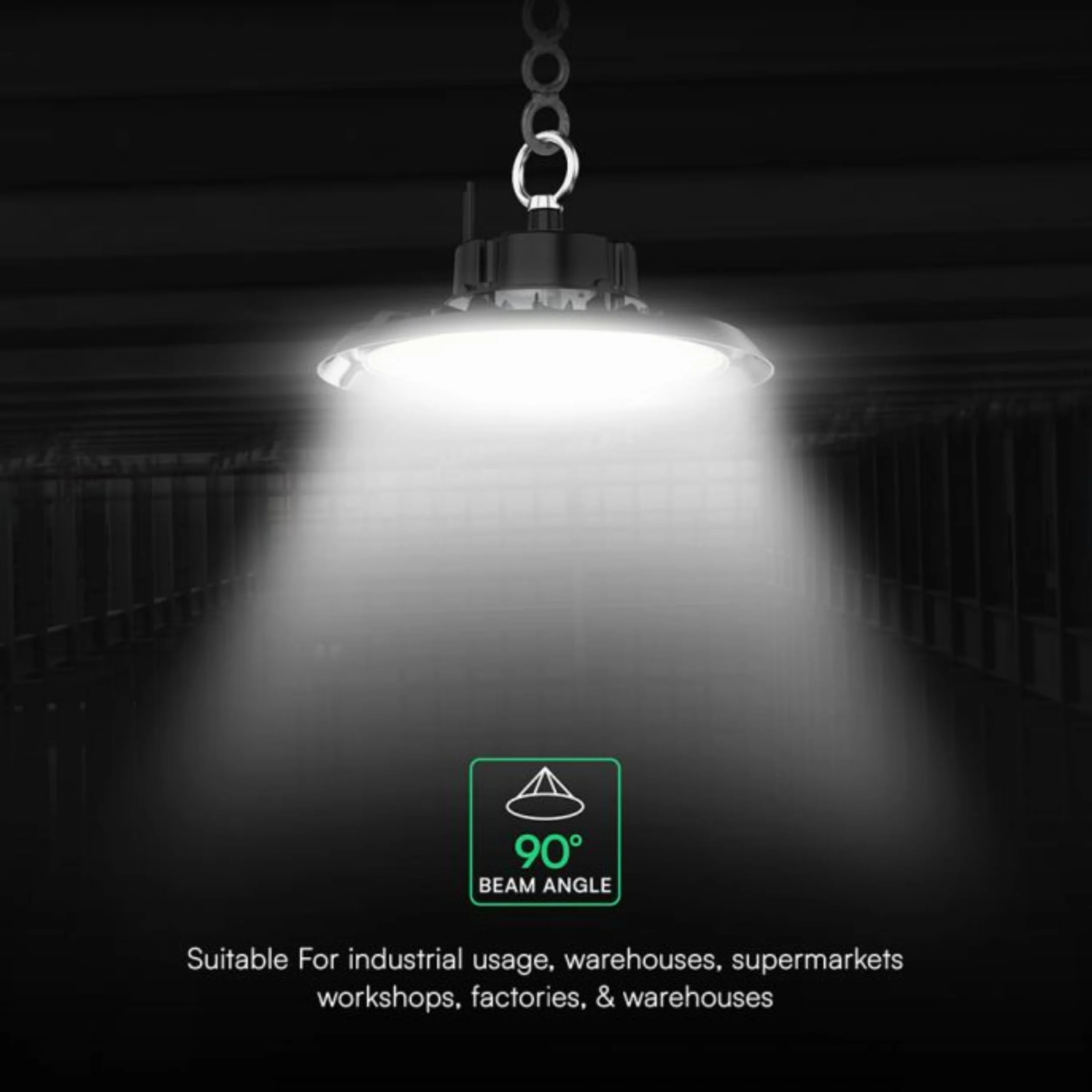 V-TAC Faro Industriale Led UFO potenza 100W - [CHIP CREE LED - RISPARMIO ENERGETICO ] - Lampada Industriale 13500 lm per Magazzino, Fabbrica, Officina - IP65 - Campana - Luce Naturale 4000K