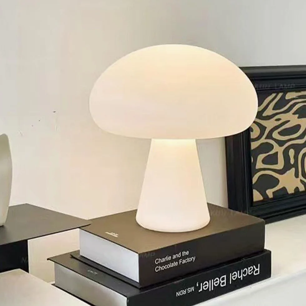 Lampada da Tavolo a LED Ricaricabile con Interruttore a Tocco Dimmerabile Luce da Tavolo a Fungo Lampada Decorativa per Interni Senza Fili Luce Notturna Fungo A Batteria Illuminazione
