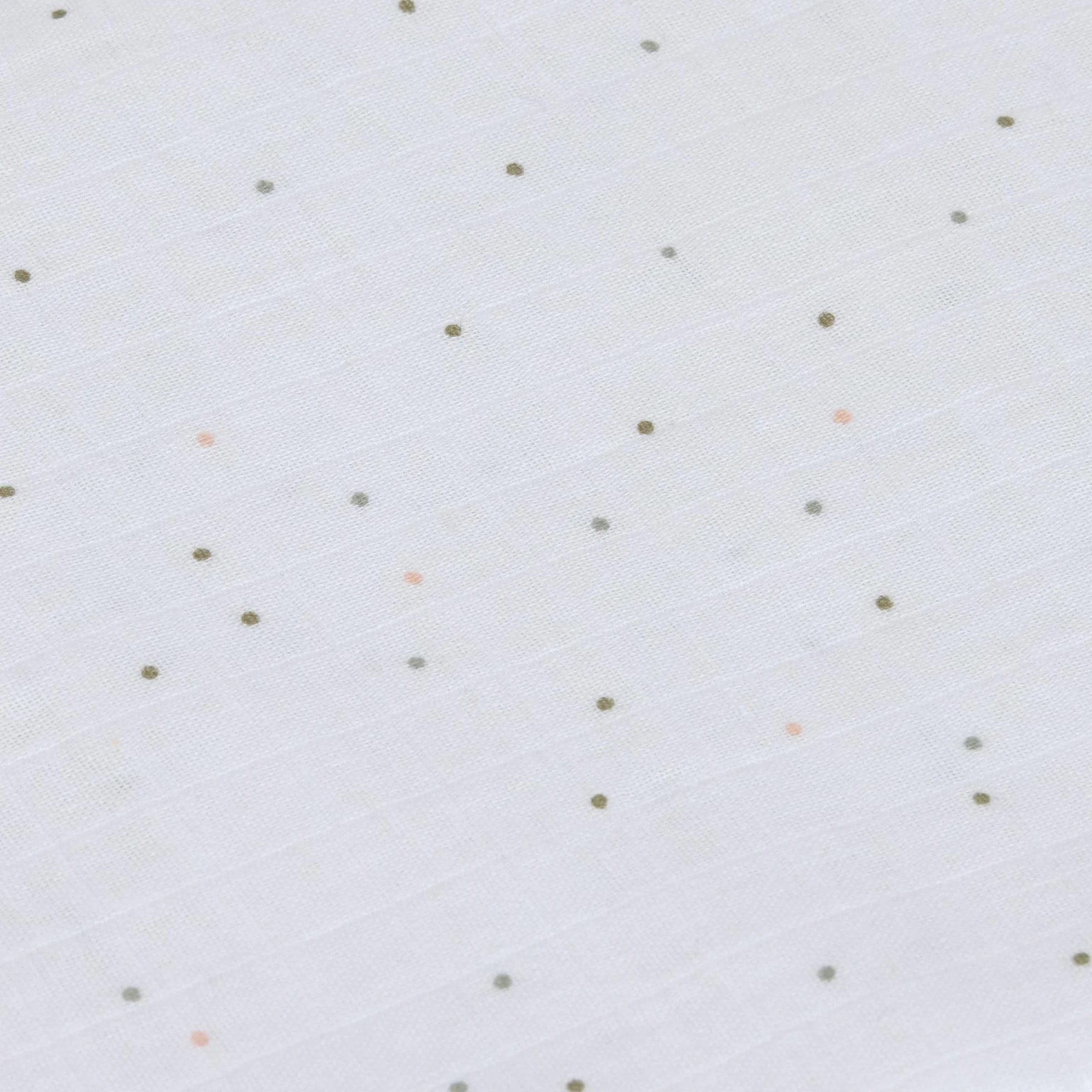 LÄSSIG Coperta Puck per neonati Panno di garza Set di 3 pezzi in cotone 85 x 85 cm GOTS Moon peach