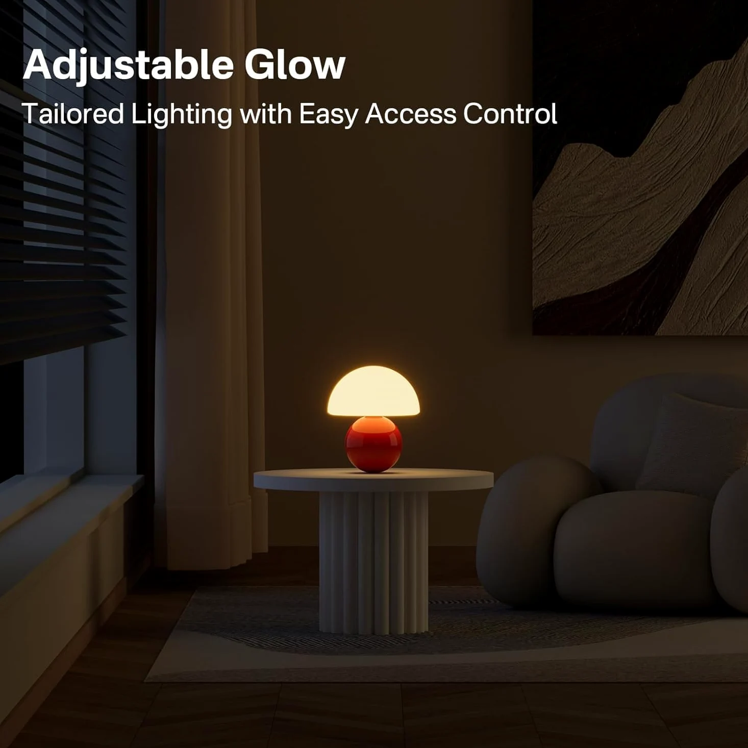 himmel Lampada da tavolo a fungo per camera da letto, comodino da scrivania, piccole lampade per soggiorno, comodini, decorazione a fungo, graziose mini lampade moderne della metà del secolo