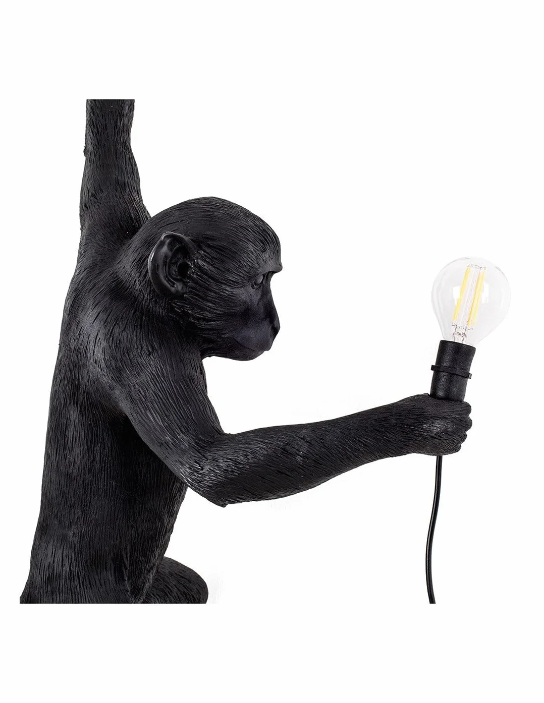 SELETTI MONKEY LAMP APPESA INDOOR OUTDOOR NERO BASSO