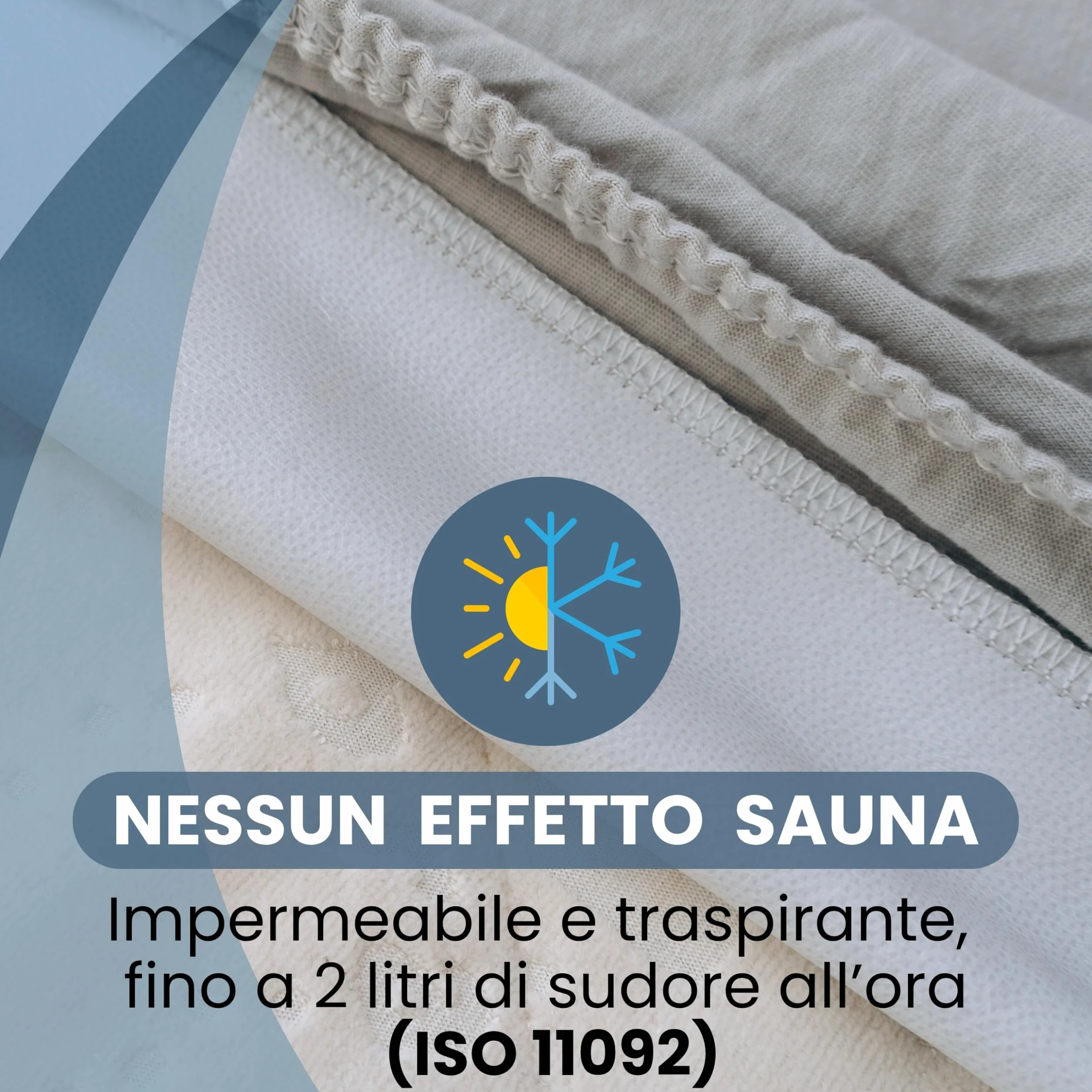 Bisoo Lenzuolo Magico Cotone Jersey Impermeabile 160x80 2 Pezzi Bianco Grigio OekoTex