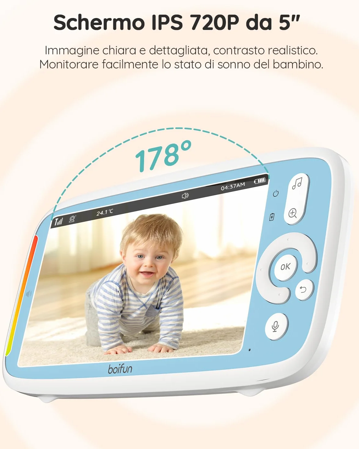 BOIFUN Fotocamera Singola Baby Monitor VB805