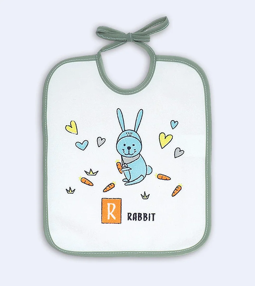 Bavaglini Impermeabili 73% Cotone 27% Poliestere Fodera Vinile Confezione Da 7 23x27 cm per Bambini 6-18 Mesi