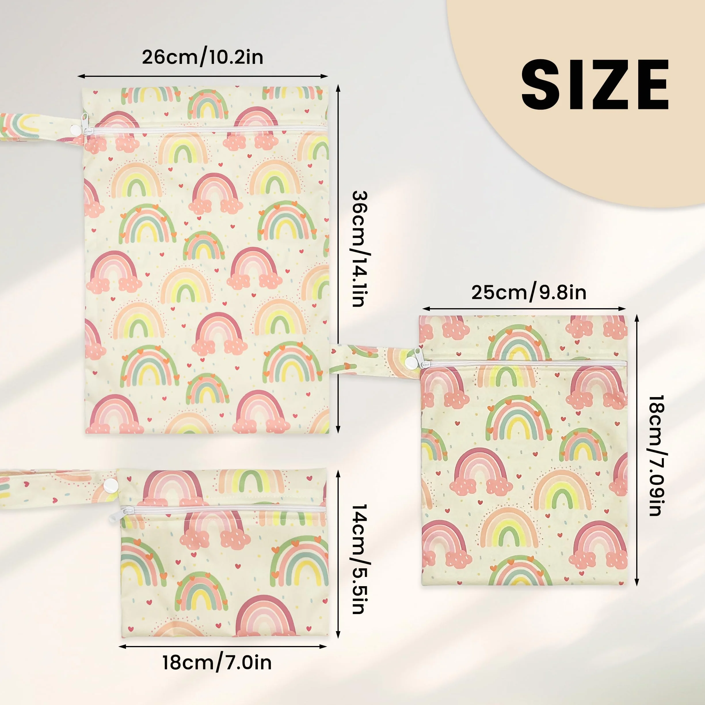 Borsa pannolini impermeabile 3 pezzi portapannolini borsa