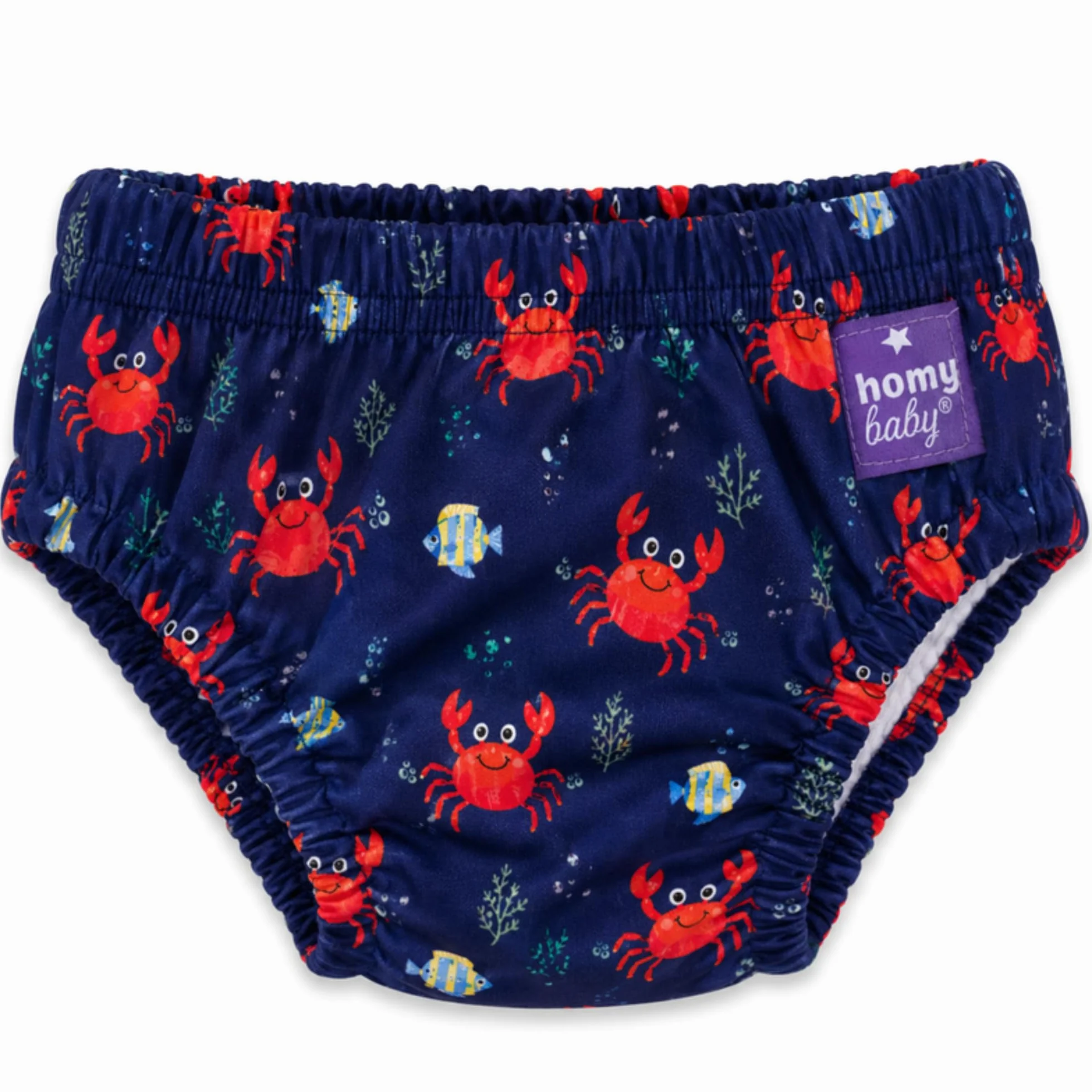 HOMYBABY Costume da bagno pannolini lavabili riutilizzabili per neonati mutandine da bagno 6 mesi granchio 24 mesi