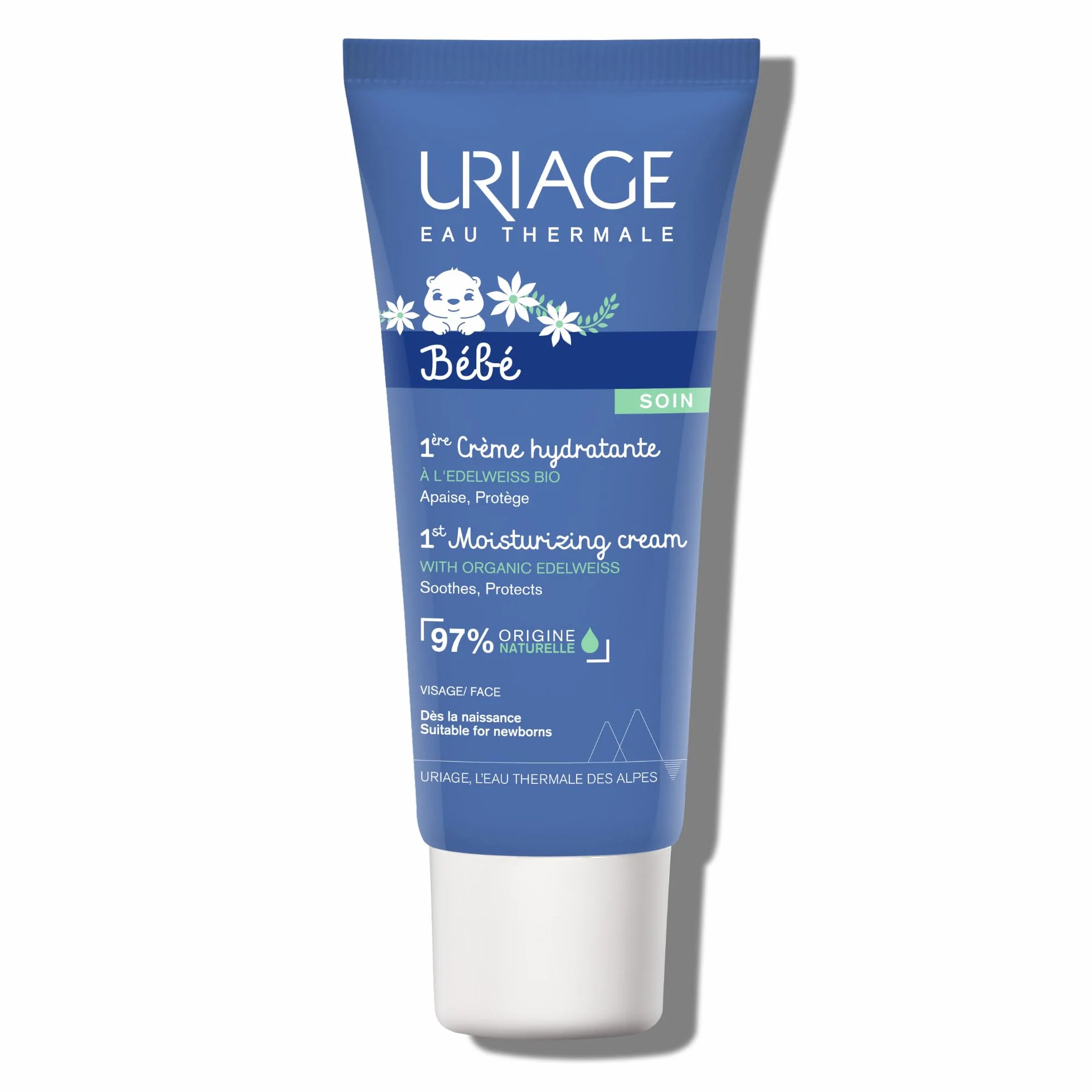 Uriage Bébé Crema Idratante Viso con Stella Alpina Bio e Burro di Karité 40ml