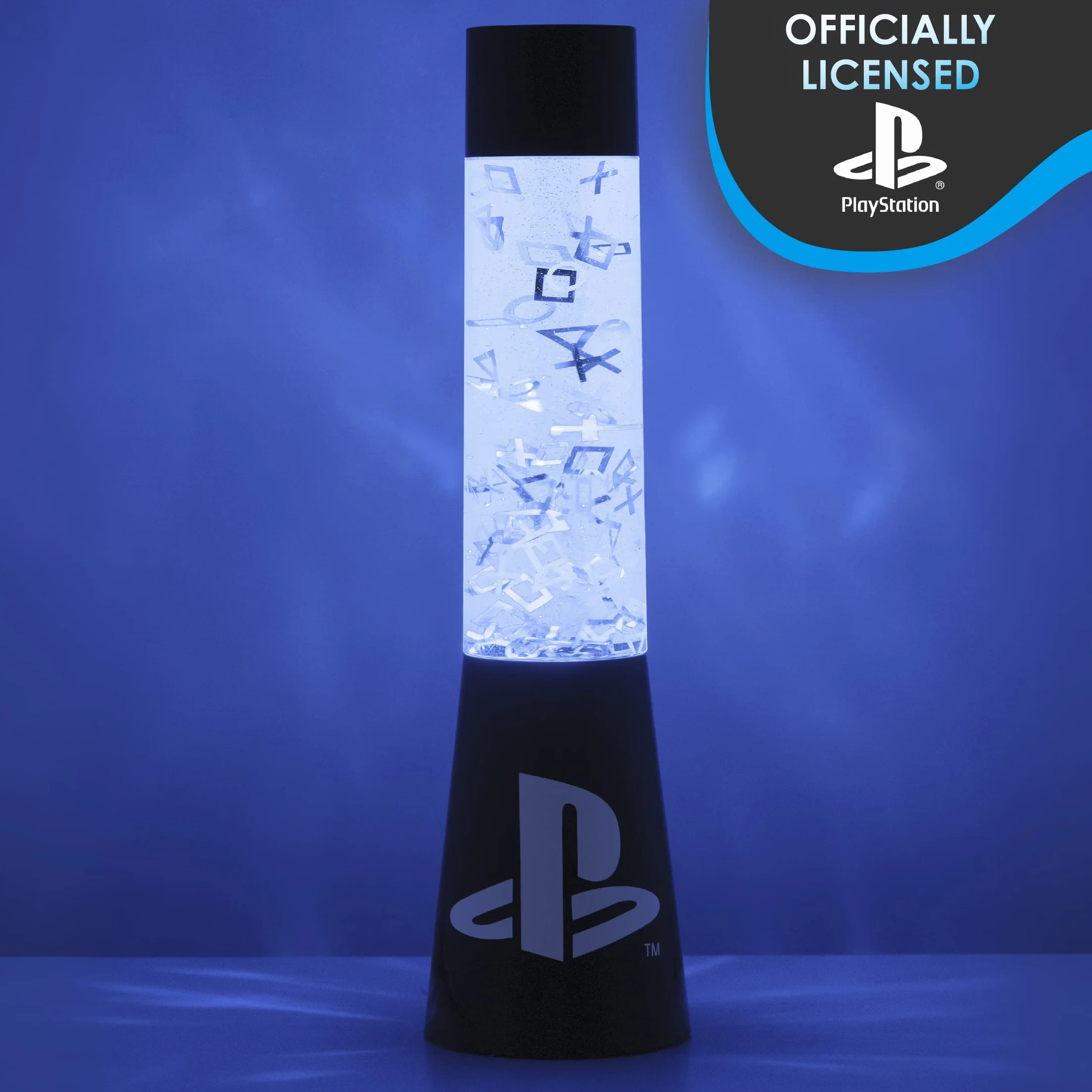 Paladone Playstation Lampe à Lave Scintillante, Éclairage d'Ambiance Lampe Lava, 33 cm