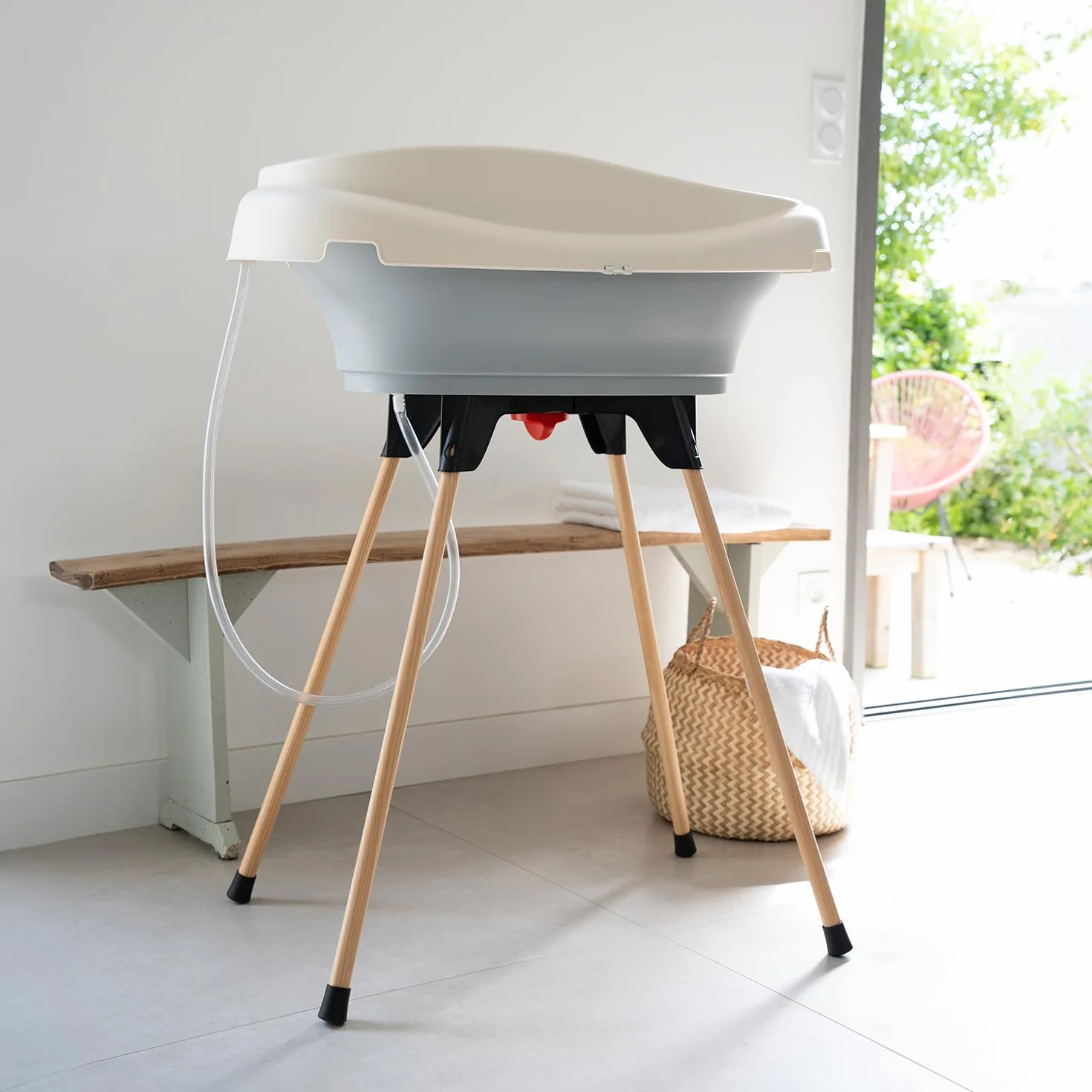 THERMOBABY Kit fasciatoio e vasca da bagno VASCO 2 in 1 dalla nascita fino a 12 mesi 11 kg Made in France