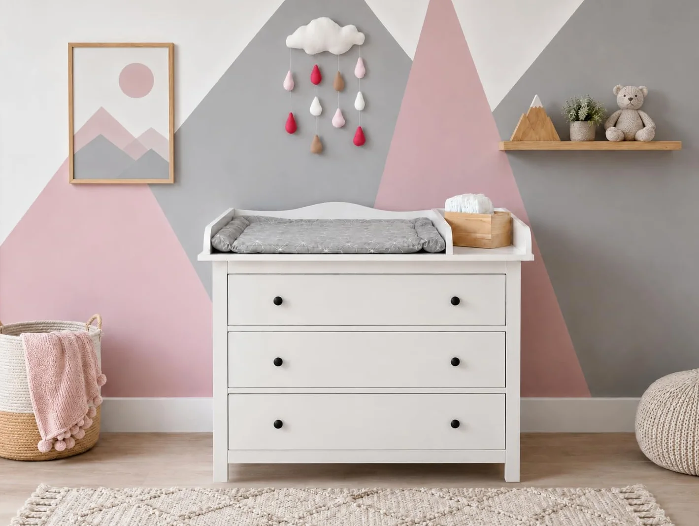 KraftKids Materassino fasciatoio HEMNES XXL 108 cm extra largo