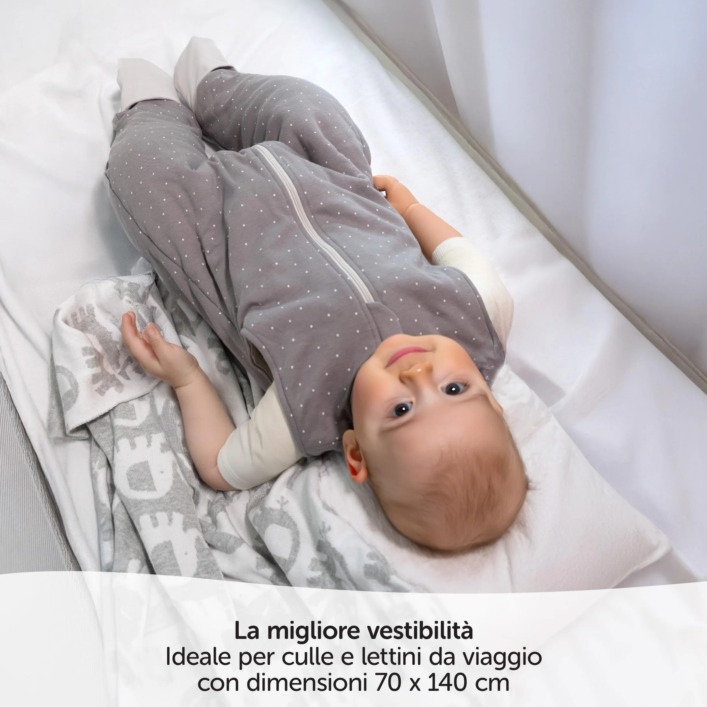 Coprimaterasso Impermeabile Salvapipi Lettino 70x140 cm Cotone OEKO-TEX Standard 100 Lavabile 95°C