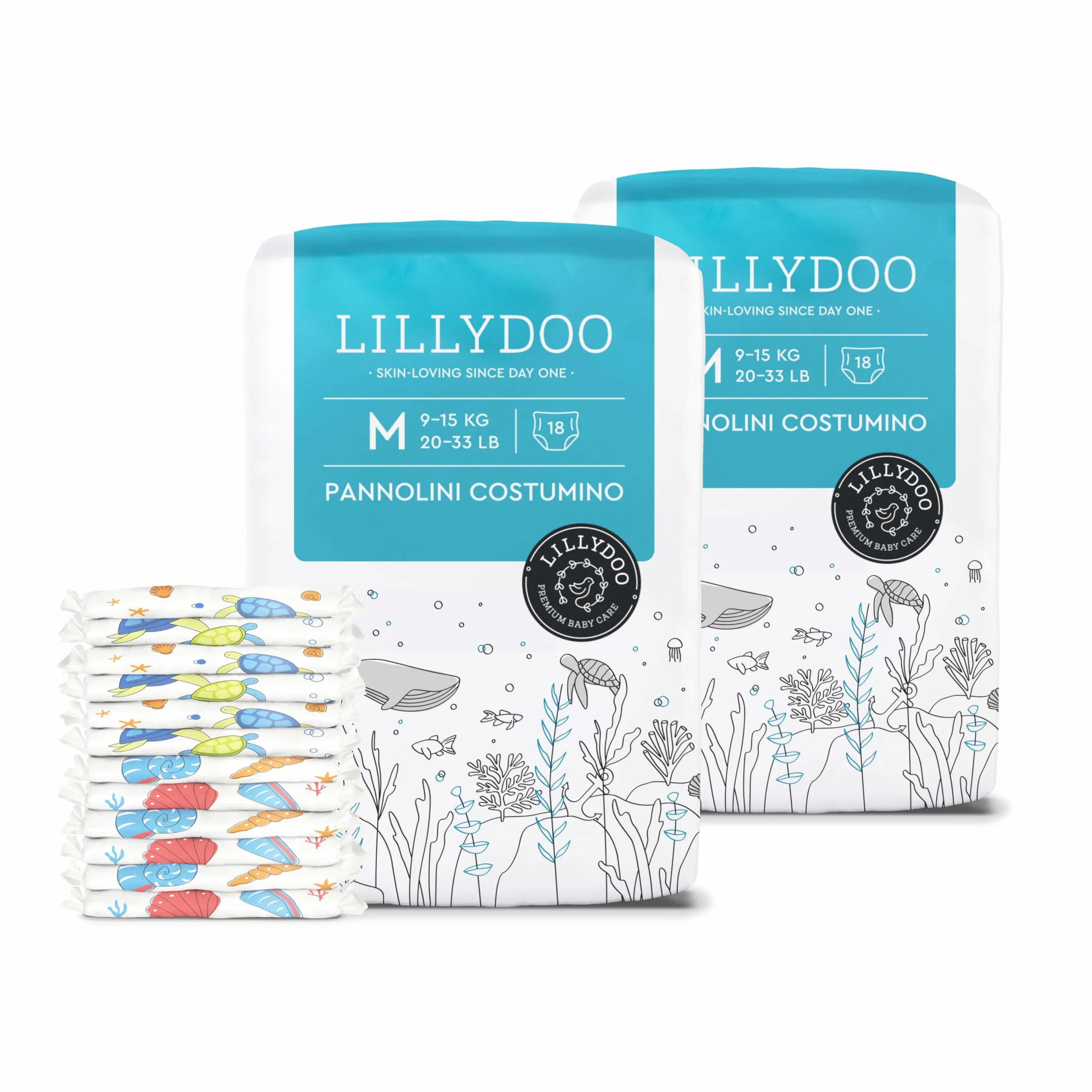 LILLYDOO Pannolini costumino taglia M 9+ kg 36 sztuk