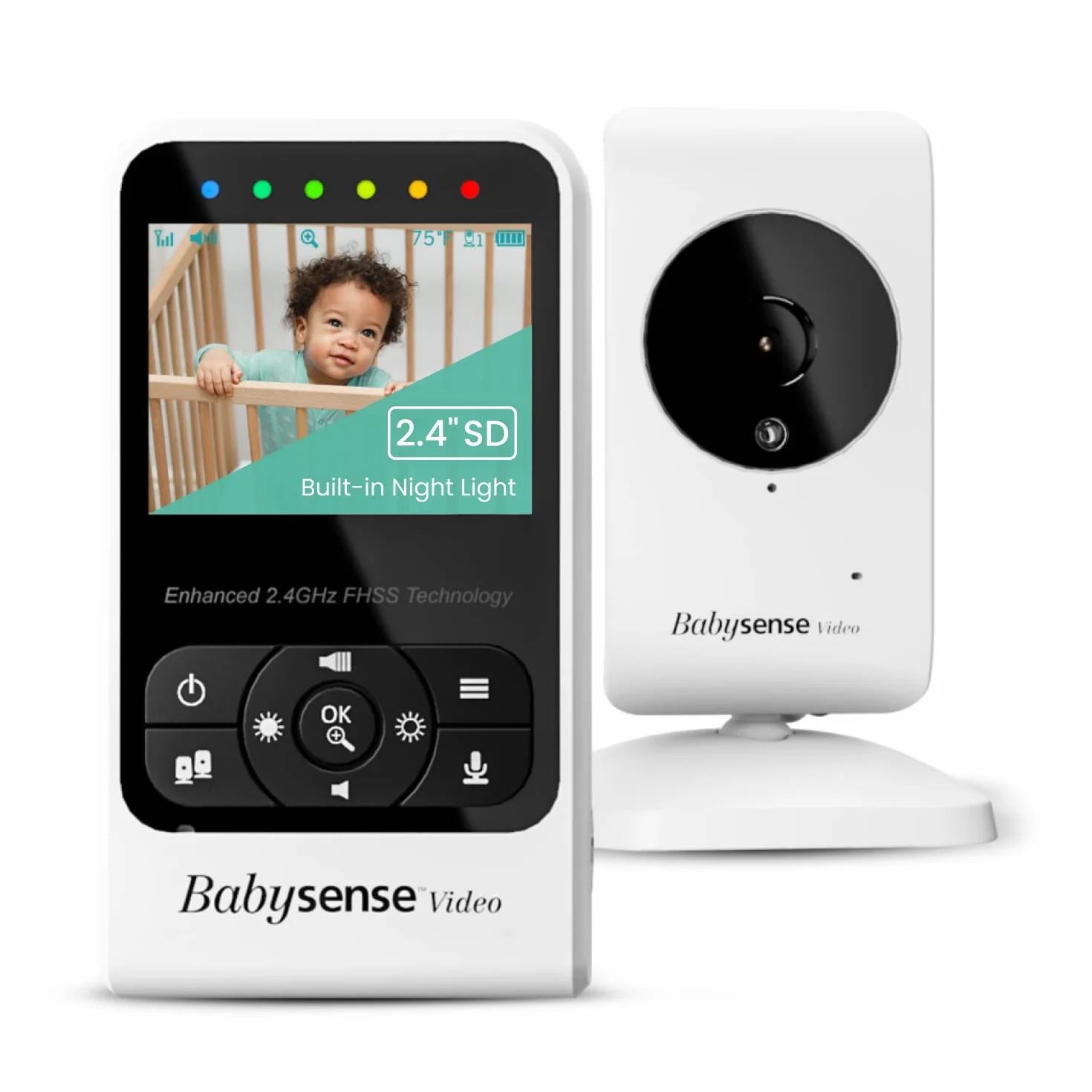 Babysense Baby Monitor con Certificato Medico, 2 Sensori, Avvisi di Irregolarità Respiratoria