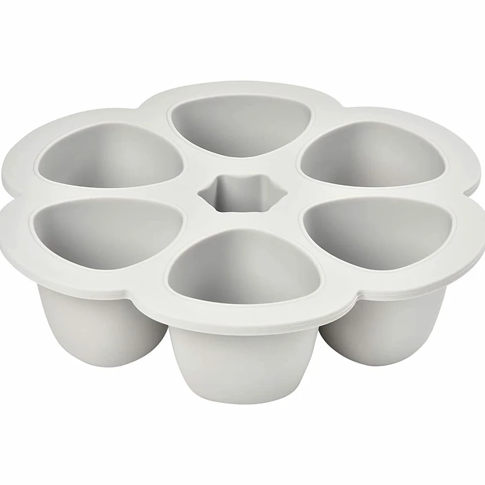 BÉABA Vasetti Multipli in Silicone 6 Scomparti 150 ml Grigio