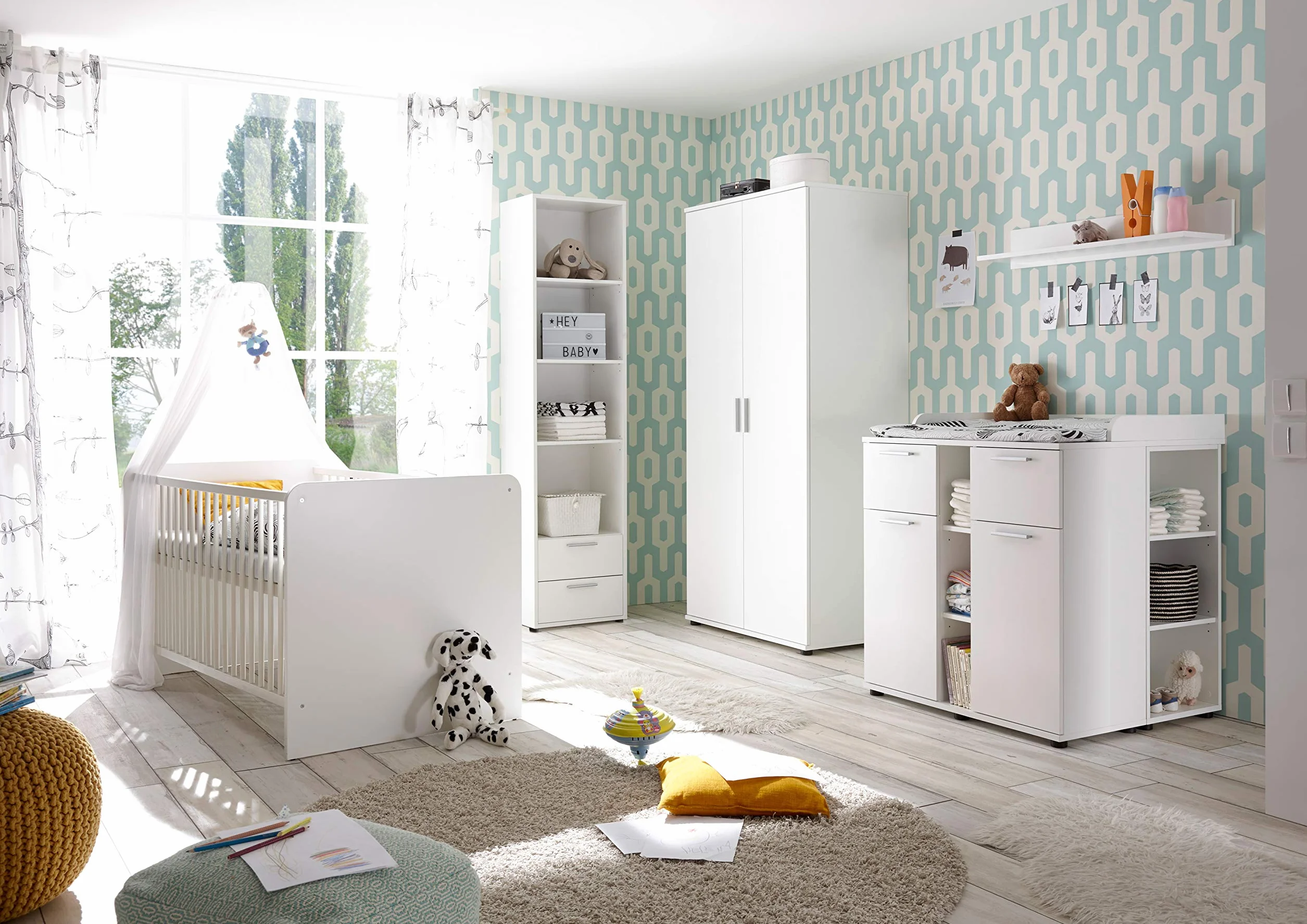 Stella Trading Bibo Armadio bianco 90x191x55 cm