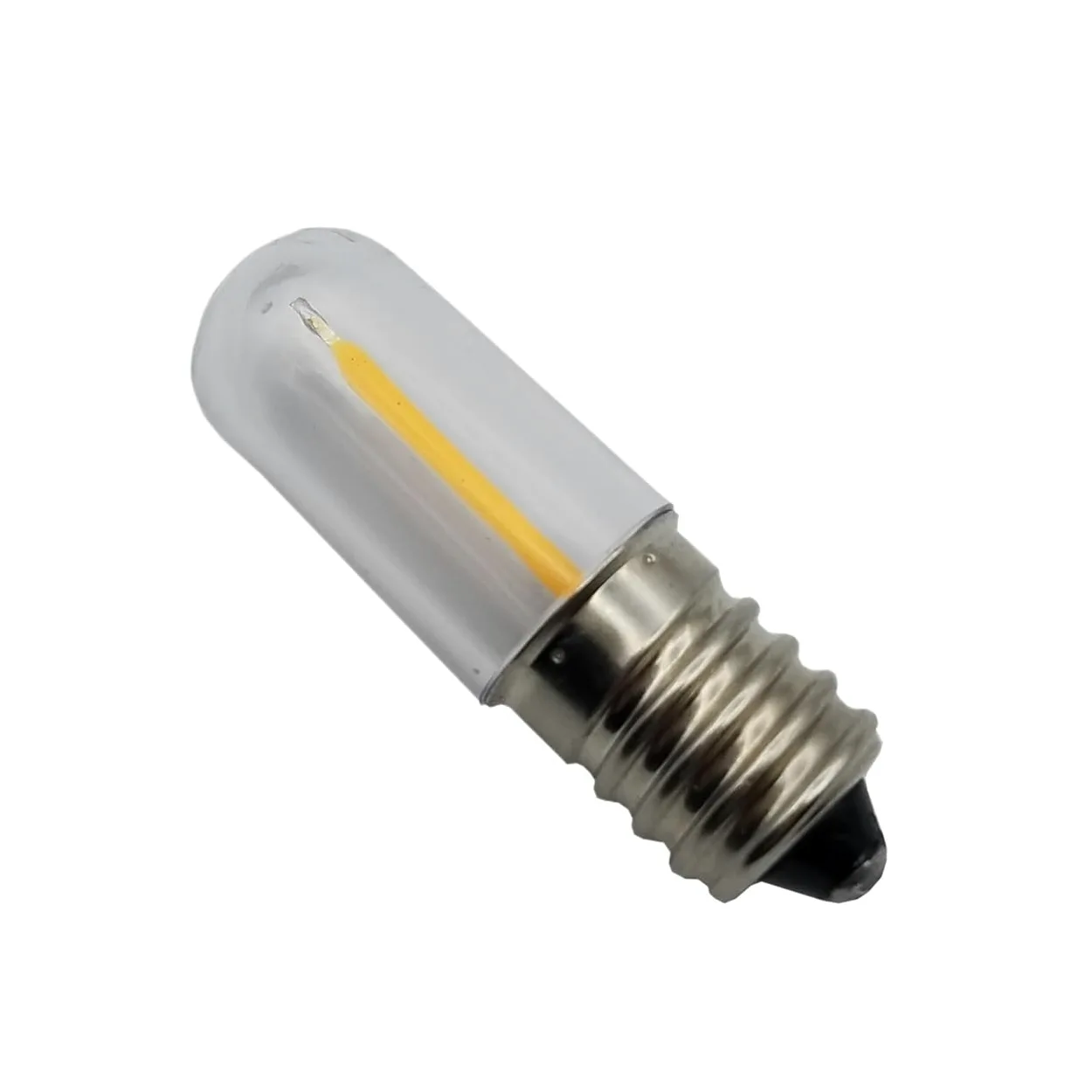 Illuminazione KJXP, Confezione da 30 lampadine a filamento LED AC220V T15 E12/E14 0,5W Edison Lampada da frigorifero a candela vintage(3000K Warm White,E14 220V)
