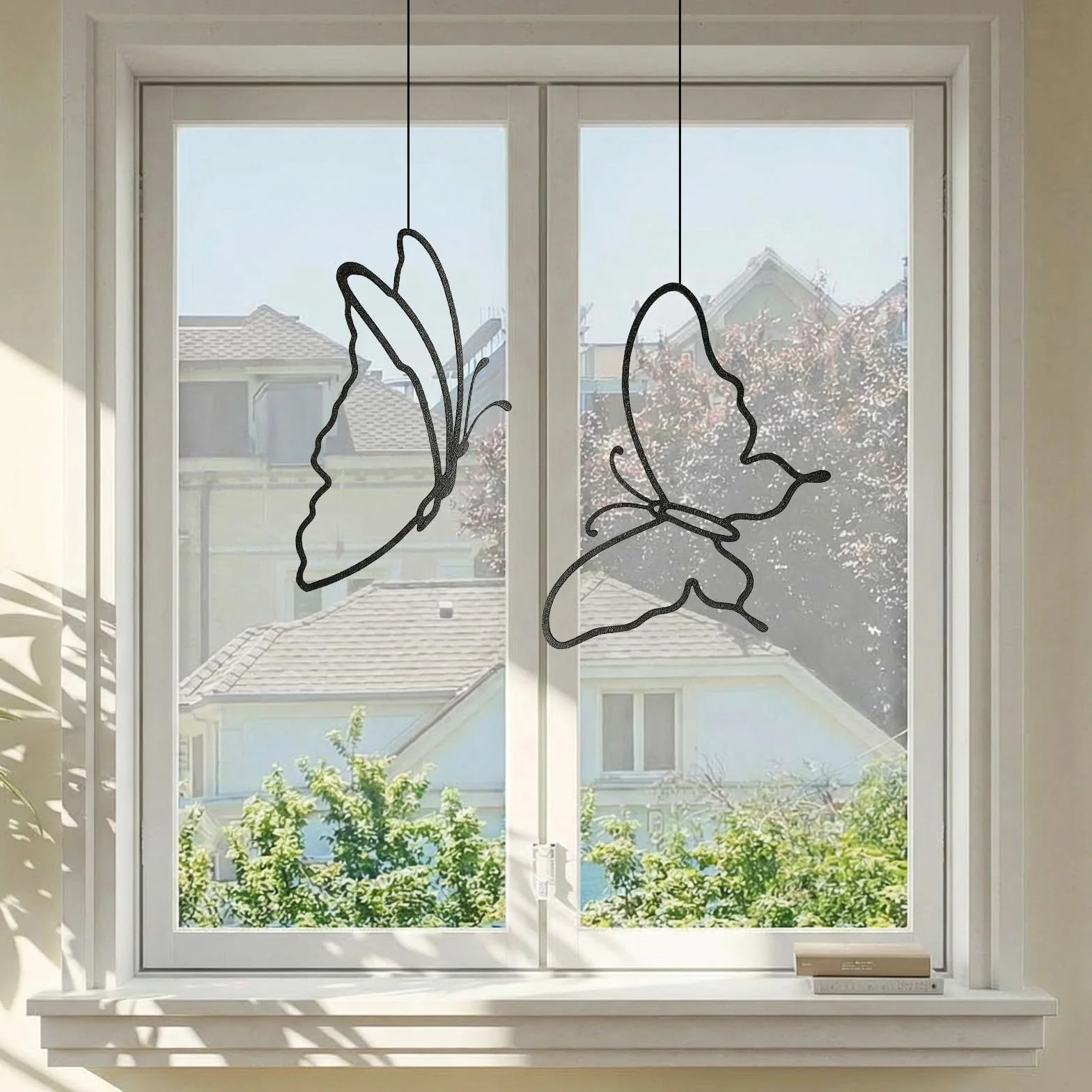 Set decorazioni finestre farfalla metallo ferro appendere pareti soggiorno