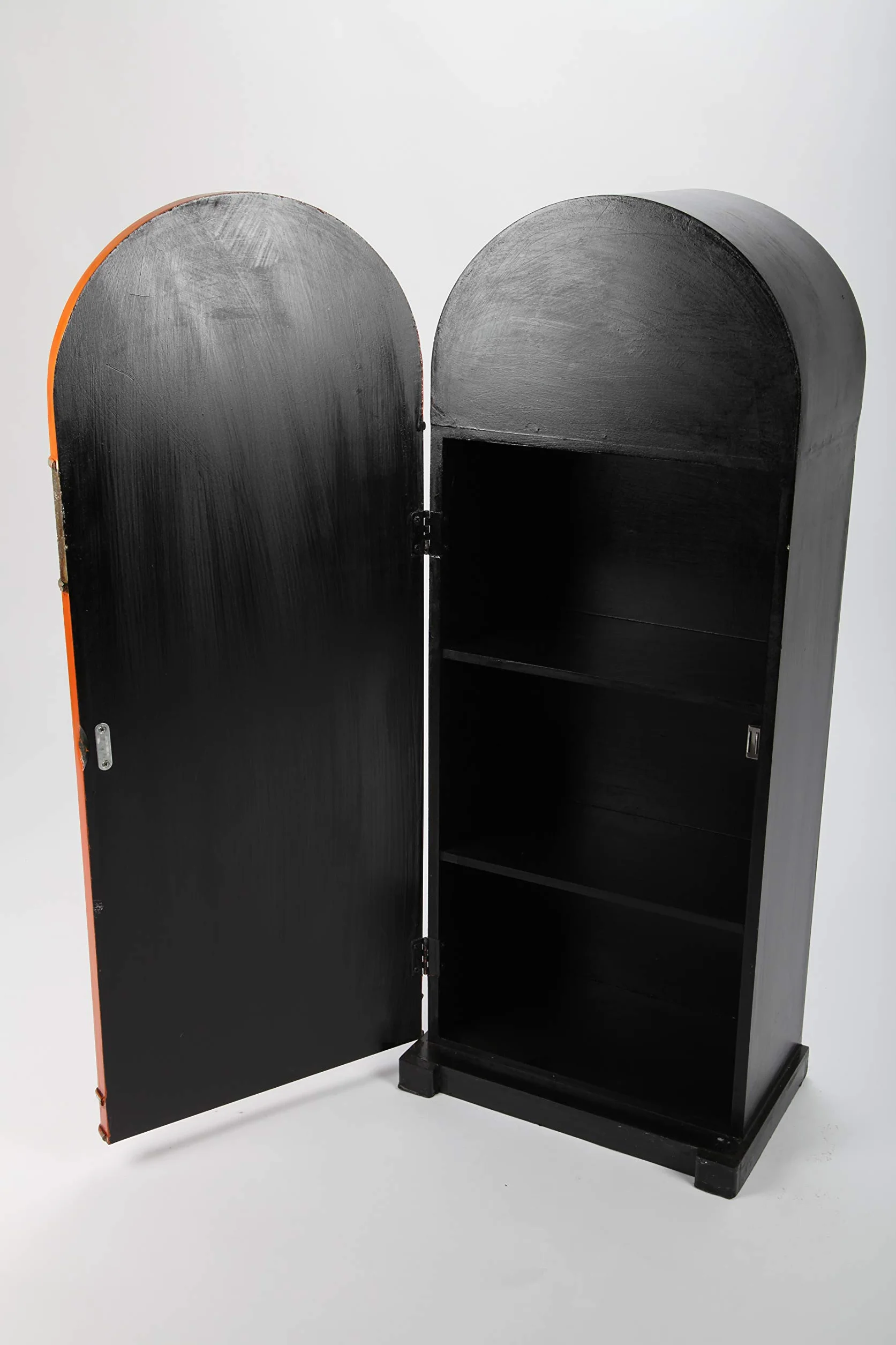 Armadio di design Jukebox retrò arancione/nero 88 cm
