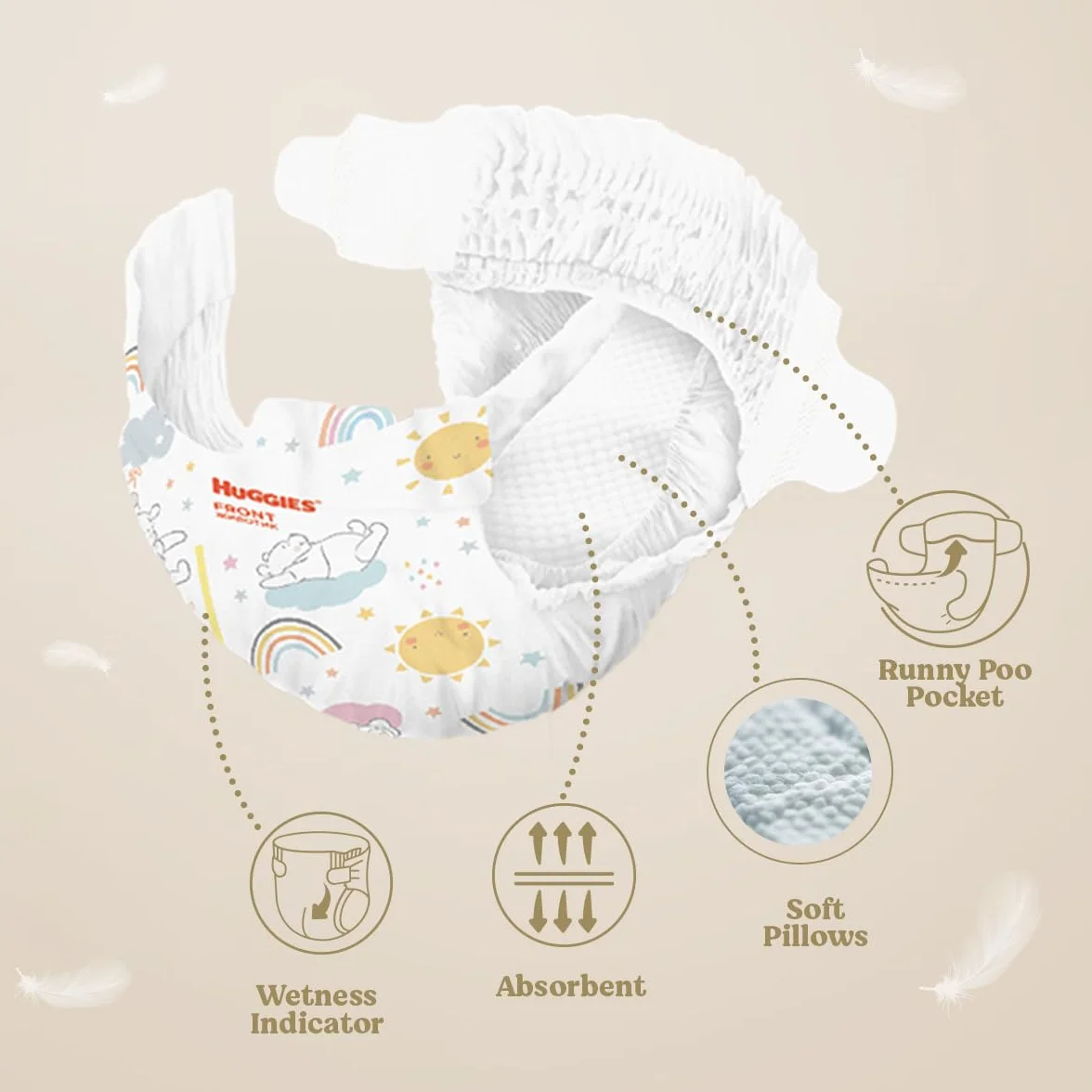 Huggies Bebè Extra Care Pannolini Taglia 1 (2-5 kg) 112 sztuk