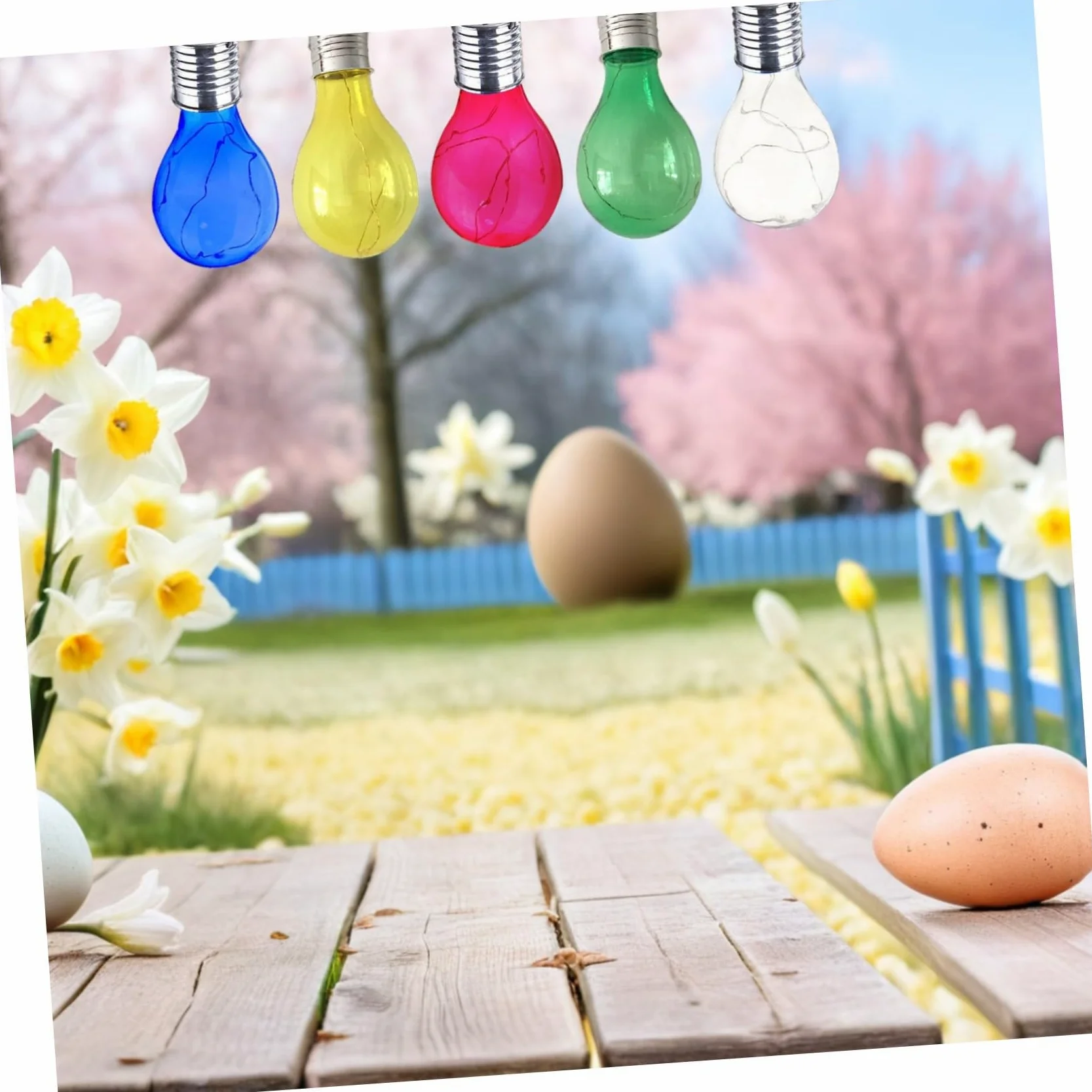 Beavorty Lampadine Solari da Esterno LED Impermeabili a Energia Solare, Set da 5 Luci Sospese Clip per Decorazioni da Giardino, Luci Solari Creative per Aree senza Alimentazione Elettrica