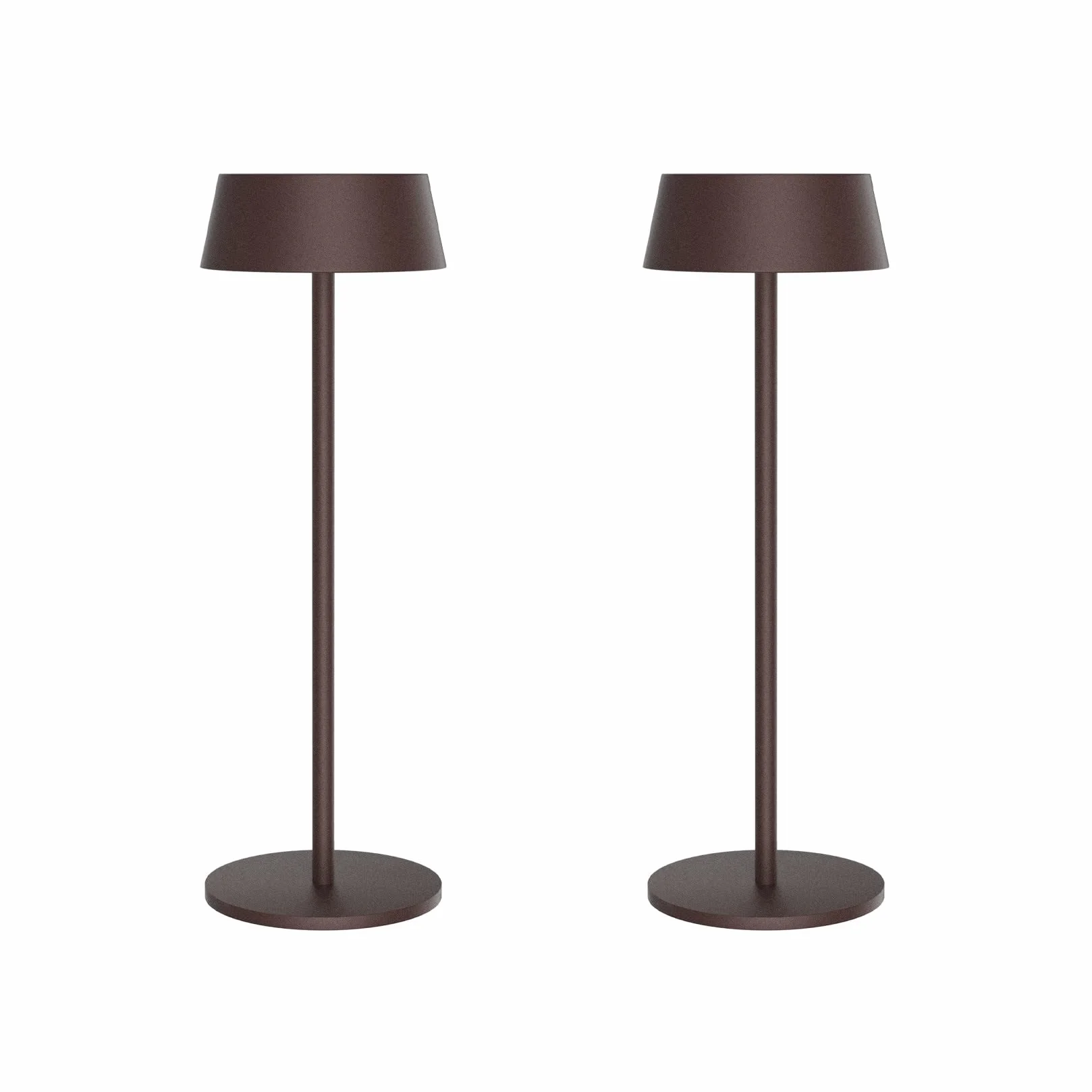K-Bright 2 pezzi Lampada da tavolo, Luce calda Colore 3000K, Impermeabile IP54 lampade da tavolo senza fili, Ideale per cene in giardino, pub, feste, terrazze(Rosso ruggine)