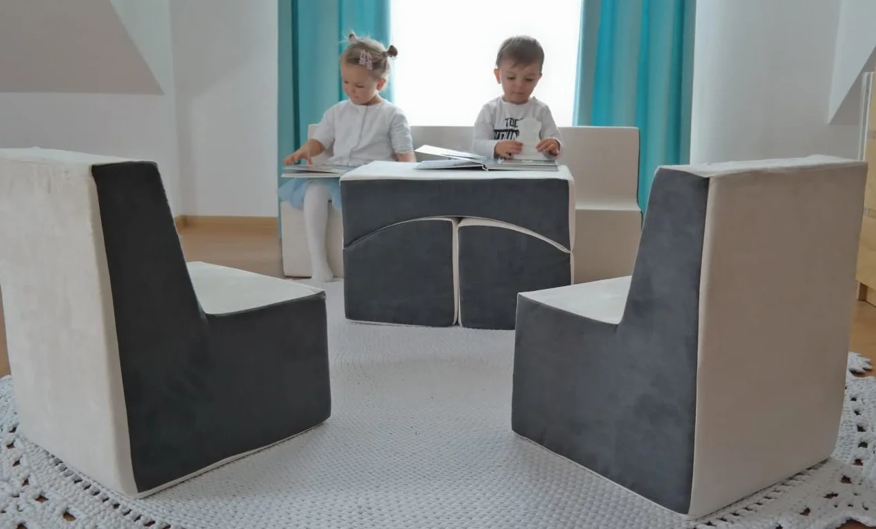 Velinda Set Completo Mobili Bambino Poltroncina Divanetto Poltrona Relax Verde
