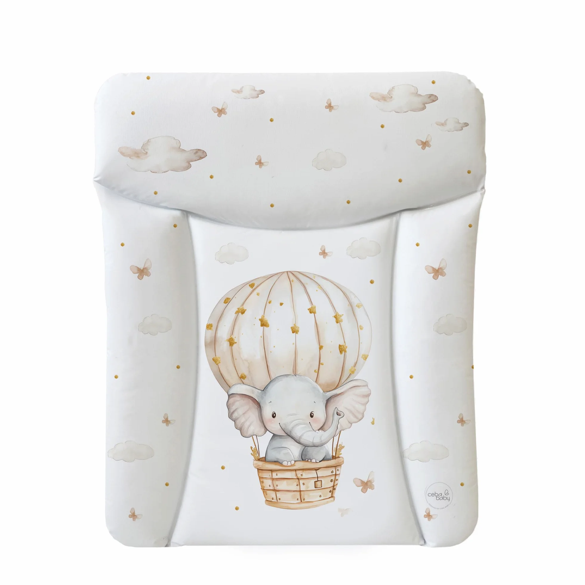 Ceba Baby Fasciatoio Materassino 70x50 cm Elefante nel pallone - Cuscino Lavabile Impermeabile Öko-Tex