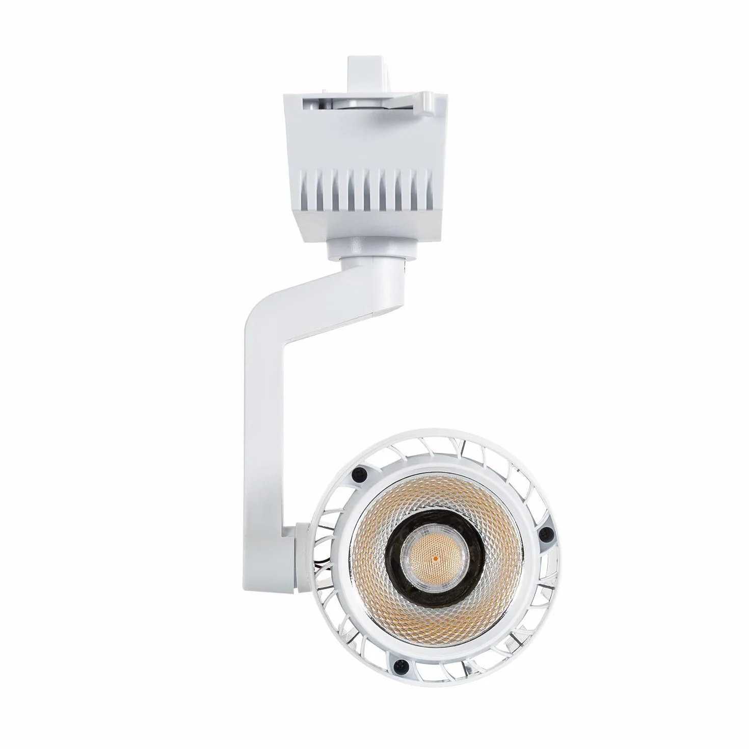 LEDKIA LIGHTING - Faretto LED Binario Trifase 30W Dora | Tecnologia COB | Angolo Luce 36º | Applicazione Showroom e Negozi, Bianco Caldo 2700K, Policarbonato