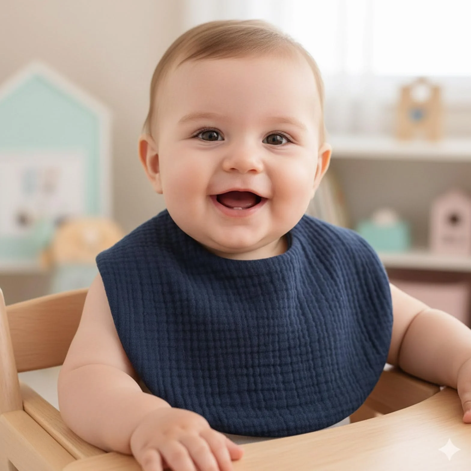 Bavaglino in Cotone per Bambino Asciugamano Saliva 2 Strati Morbido Panno Ruttini Dentizione