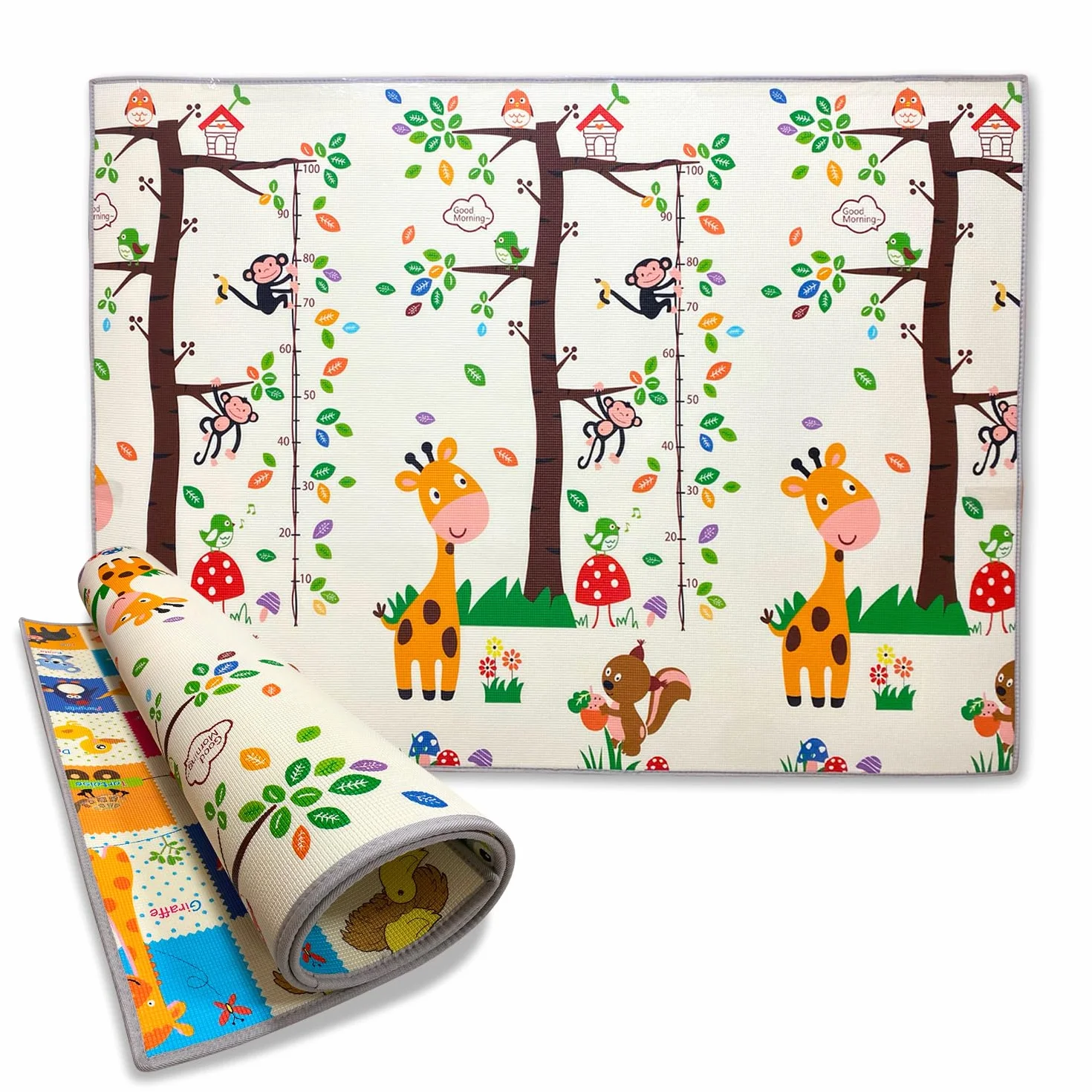 GIODICART Maxi Tappeto Gioco Arrotolabile Primi Passi 200x150 cm, Spessore 1 cm
