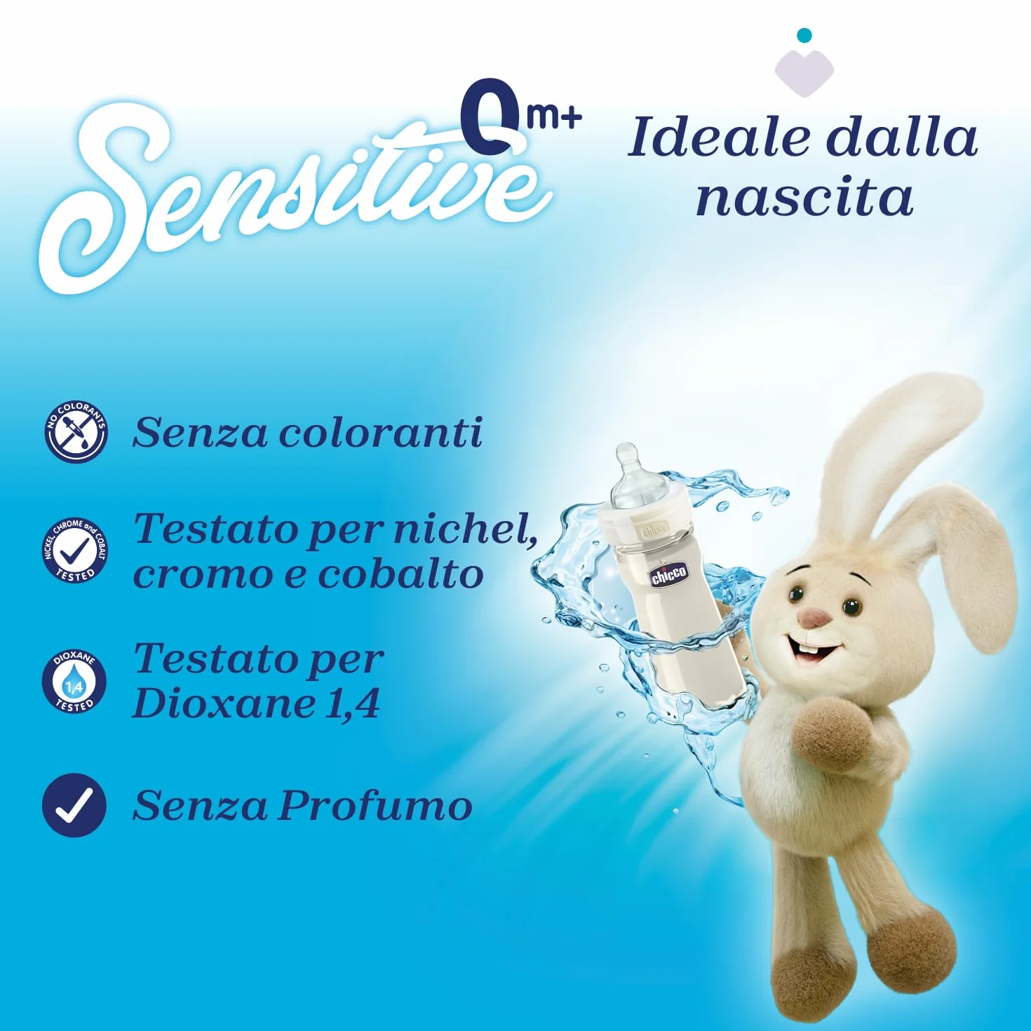 Chicco Detergente Biberon Ciucci e Stoviglie 300ml Senza Coloranti Fragranze Igiene Neonato