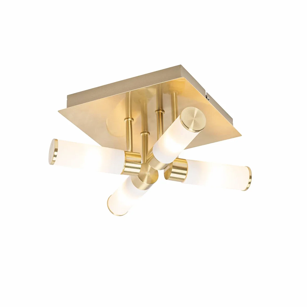 Qazqa bath - Lampada da soffitto Moderno - 4 luce - L 23 cm - Oro/Ottone - Moderno - Bagno