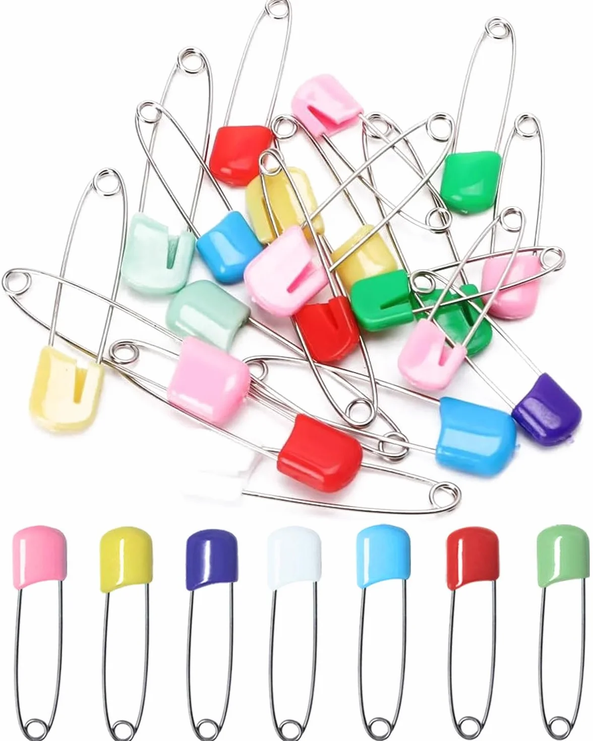 Spille sicurezza 5,5 cm per pannolini, fermagli bloccaggio colorati abbigliamento artigianato
