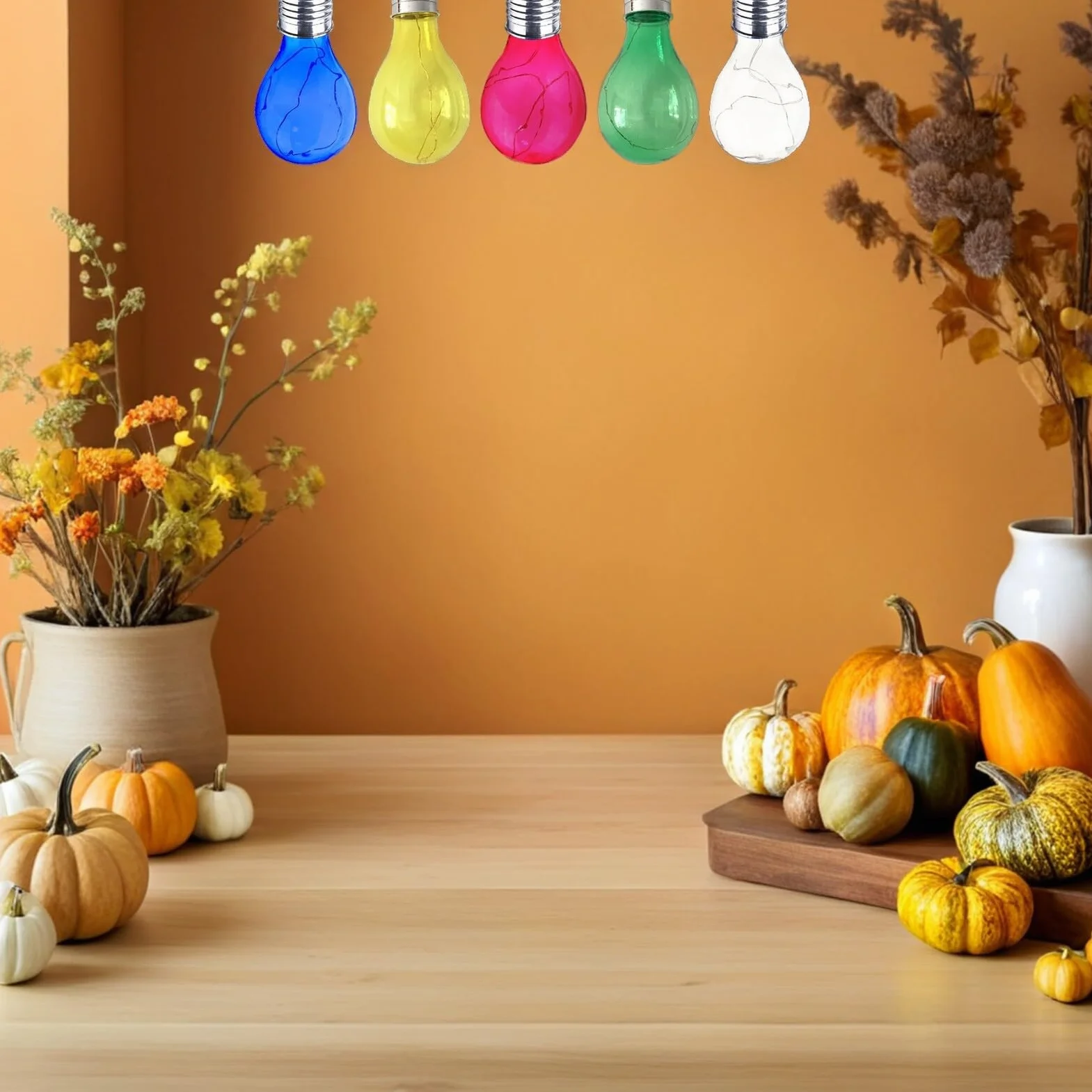 VALICLUD Lampadine Solari da Esterno LED Clip Impermeabili, Set da 5 Lampadine Sospese Colorate per Decorazioni Giardino, Illuminazione a Energia Solare per Feste e Ambienti Esterni