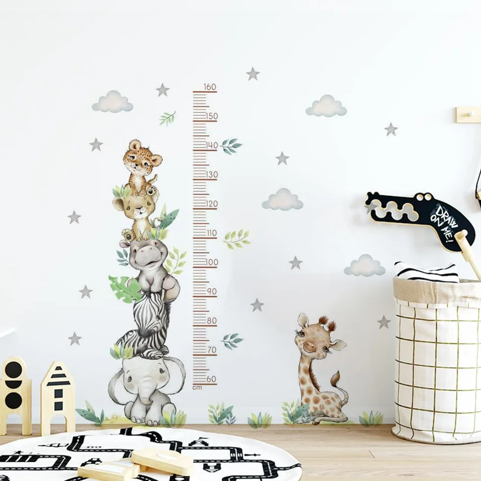 Metro da Parete per Bambini Grafico di Crescita adesivo Tabella Altezza Wall Stickers