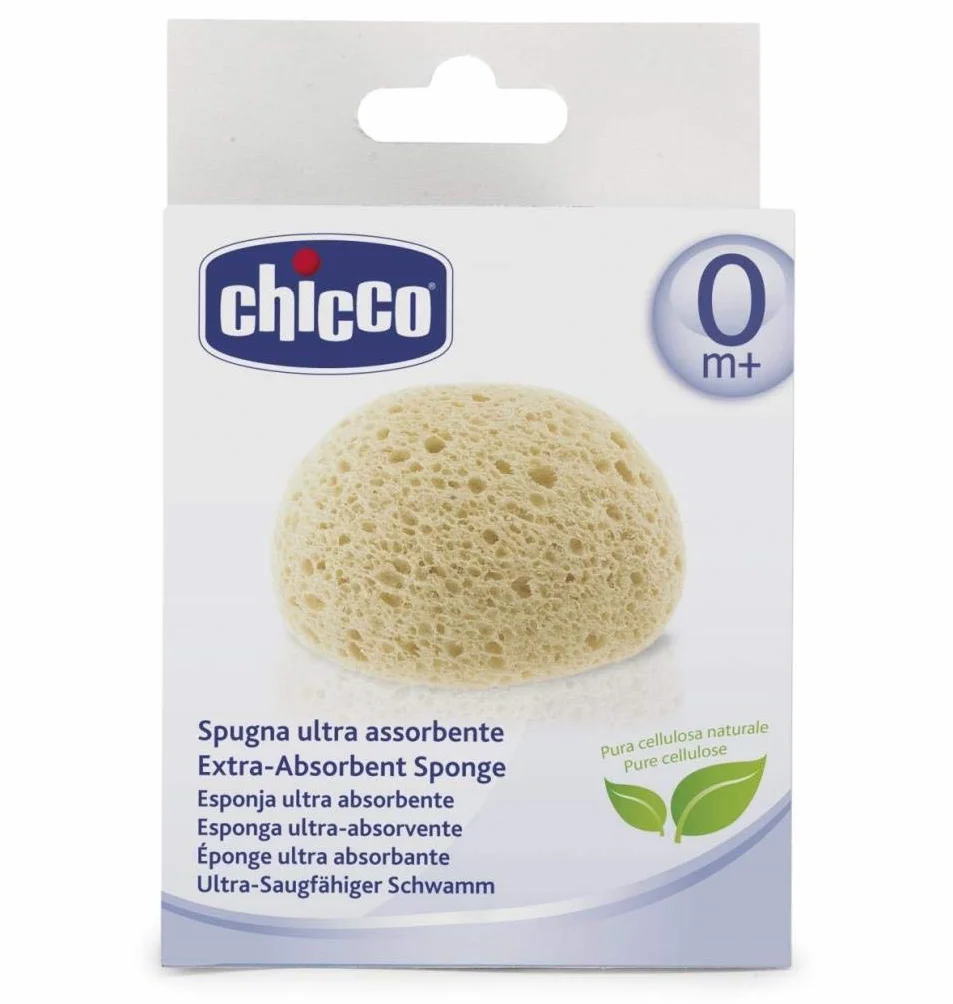 Chicco Spugna Ultra Assorbente Neonato Bagnetto Pelle Sensibile Giallo 0m+