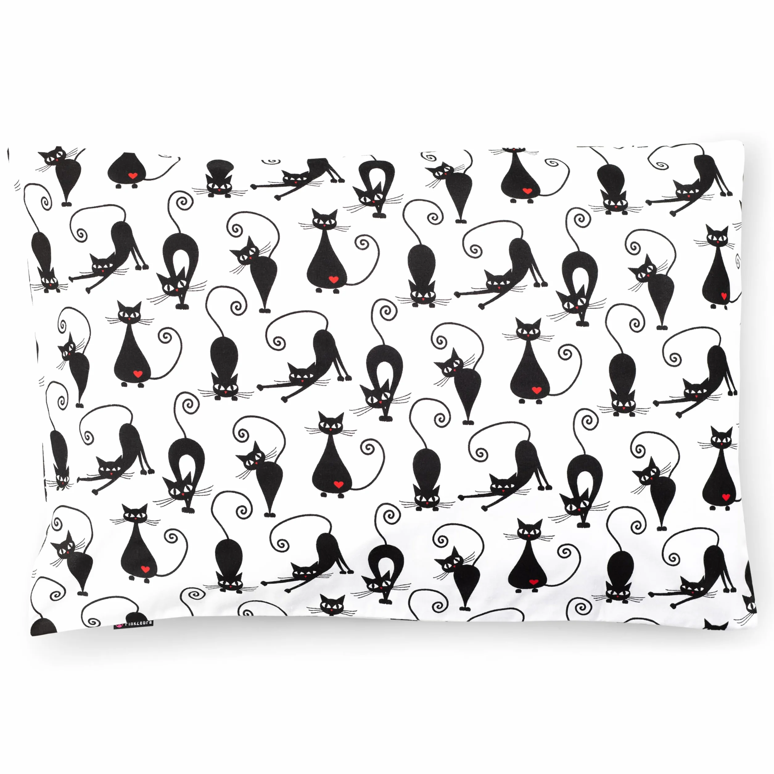 PinkZebra Federa per cuscino bambini 35x40 cm 100% cotone Ecotex Standard 100 chiusura lampo nero