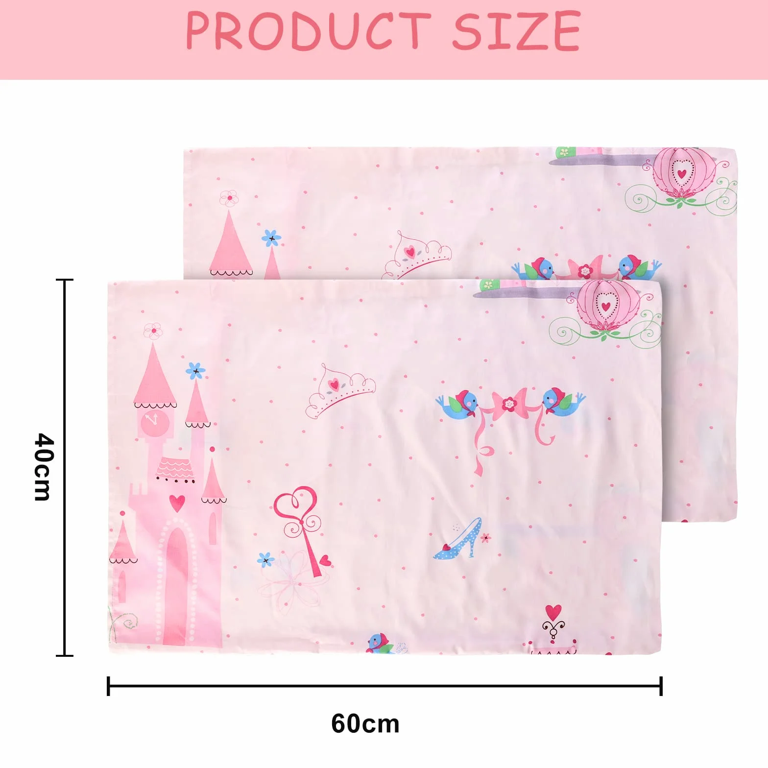 Federa per Cuscino 40 x 60 cm Cotone Morbida Traspirante Chiusura a Busta 2 Pezzi