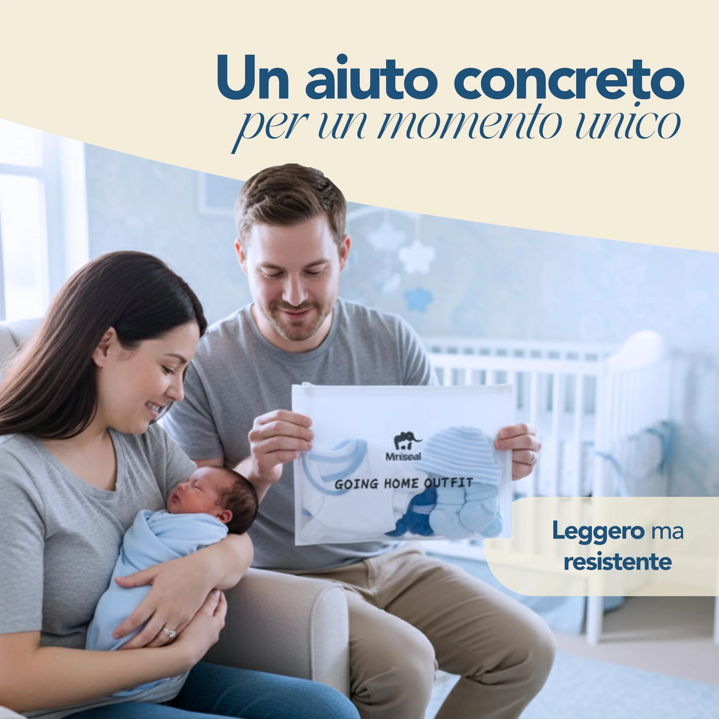 Bustine Corredino Neonato Ospedale Set 15 Pezzi Impermeabile Chiusura Zip