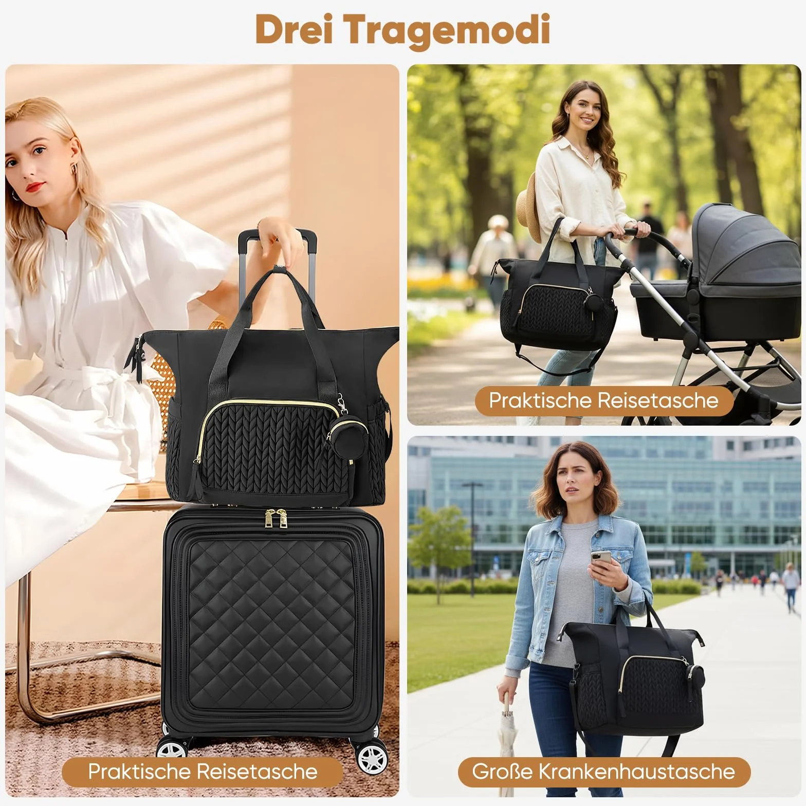 Borsa da avvolgimento con tasca e supporto multifunzionale per pannolini da viaggio