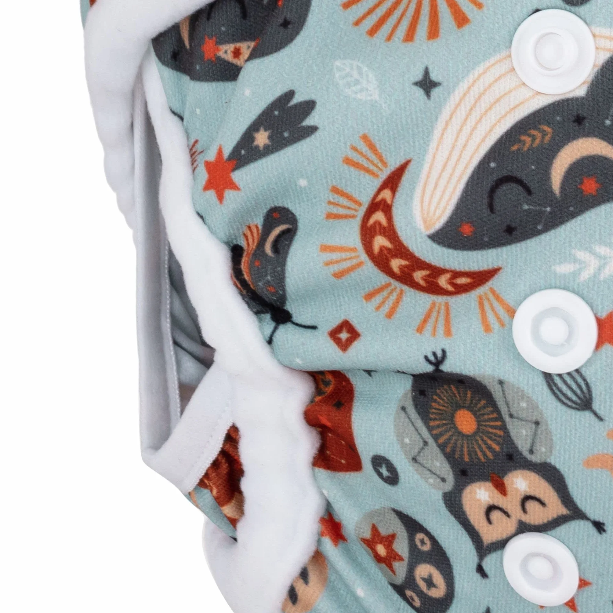 Copriscarpe Pannolini in Tessuto Riutilizzabili Lavabili Bottoni Automatici Marrone Baby Notte Traspirante Made in EU