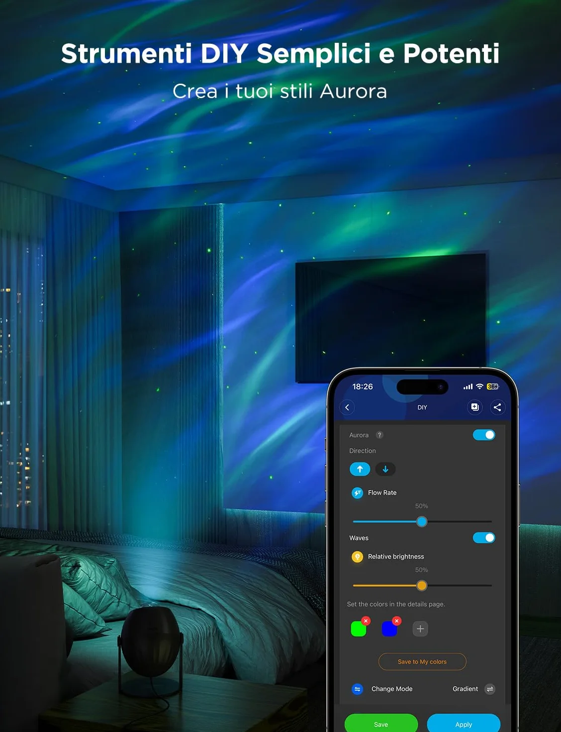 Govee Proiettore Stelle Soffitto LED, RGBW Proiettore Cielo Stellato con 52+ Scene, 18 Rumori Bianchi, Luce Galassia Soffitto Alexa Matter Compatibile, Timer Luce Notturna Bambini per Camera da Letto