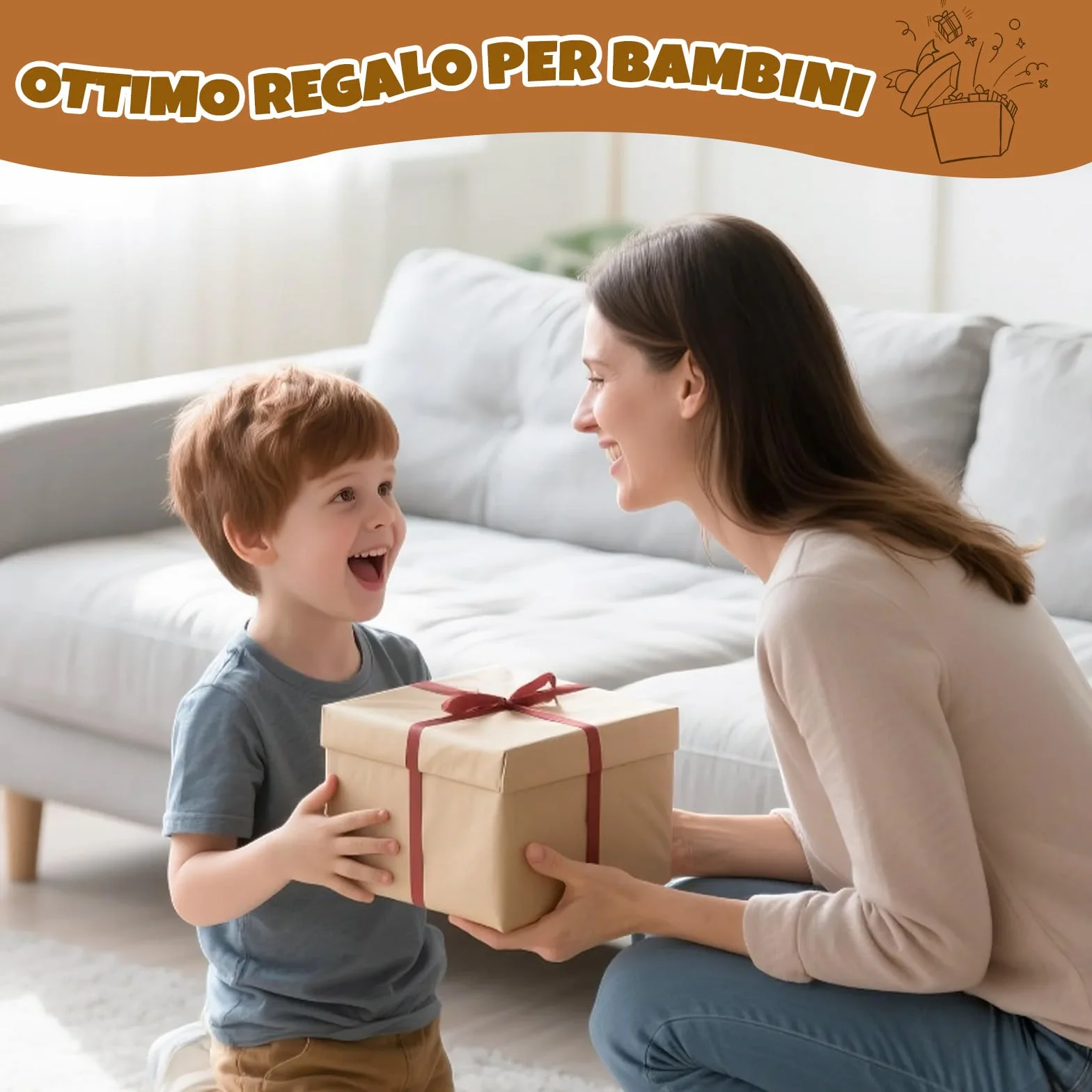 COSYLAND Sgabello Bagno Bambini in Bambù a 2 Gradini Antiscivolo Fino a 136 kg Naturale