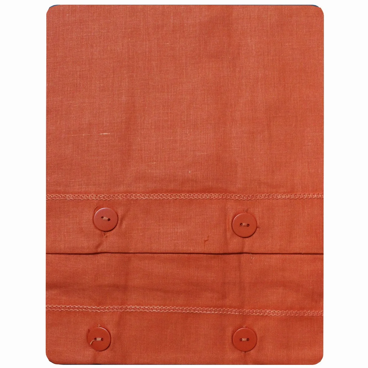 Russo Tessuti Federe Guanciali con Bottoni Cotone 52 x 82 cm Arancione
