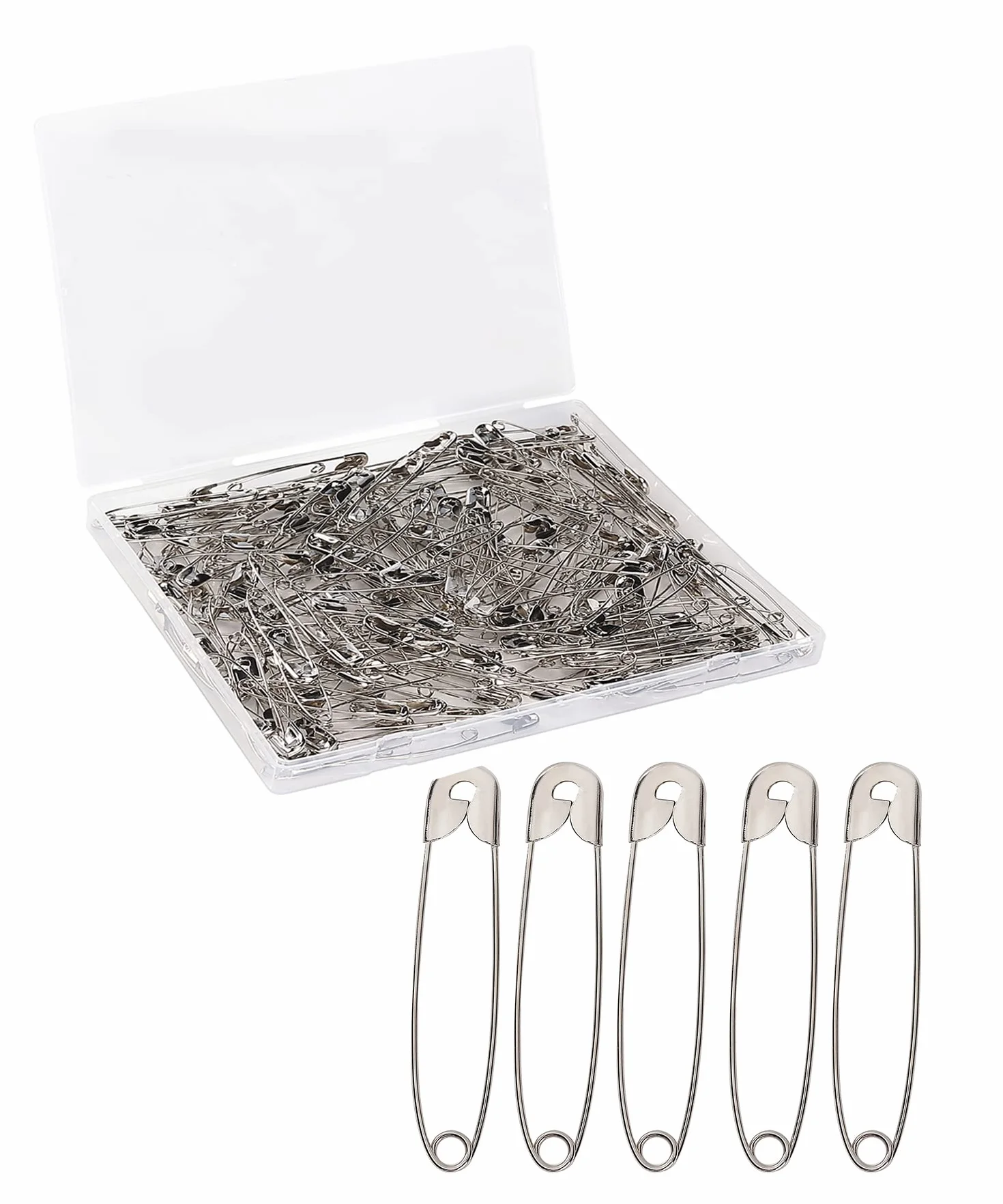 Mr. Pen Spille di sicurezza resistenti 5,1 cm confezione da 200 argento