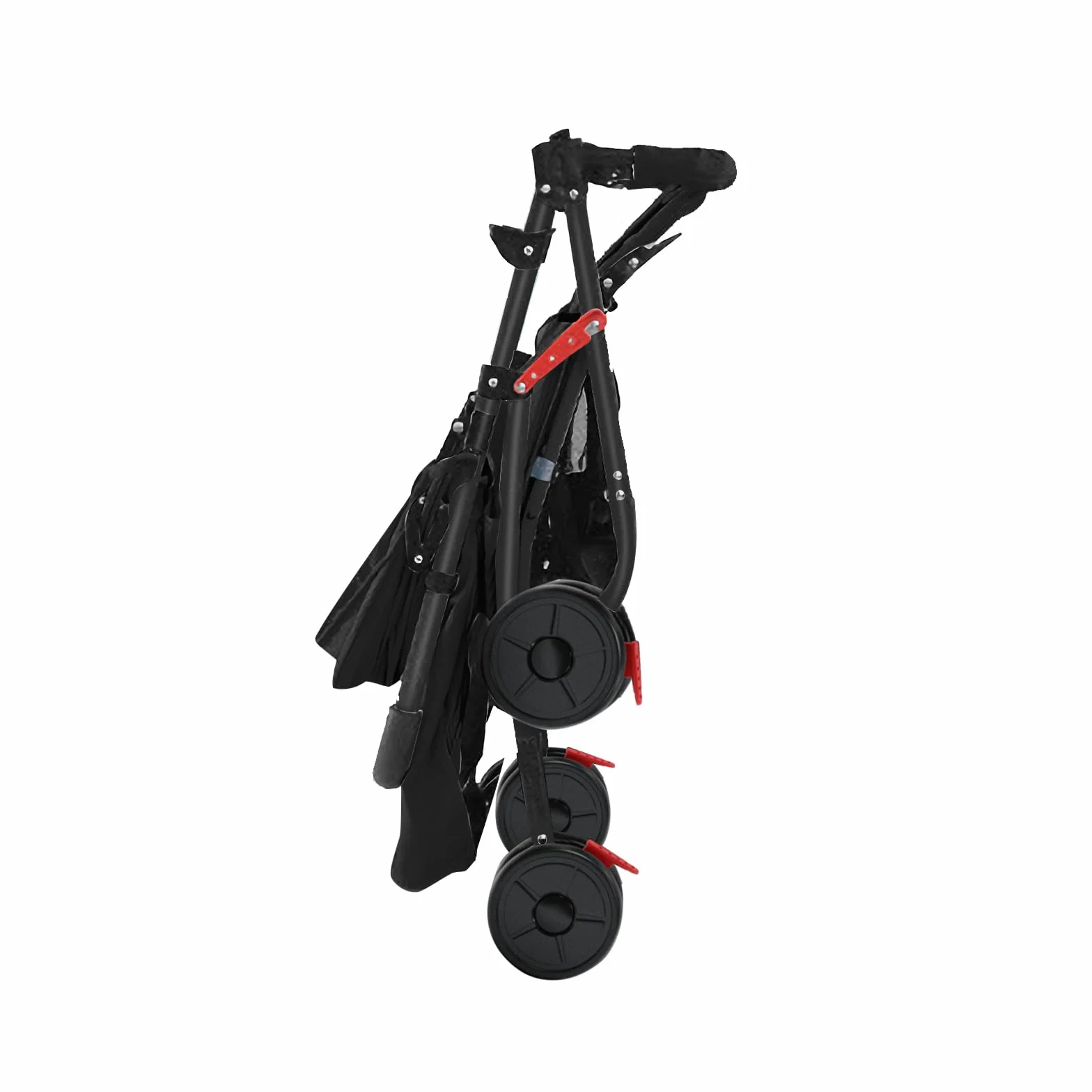 Passeggino Leggero e Compatto Pieghevole 0-4 anni 25 kg Schienale Reclinabile Piegatura Automatica 1 Passaggio Canopy C Nero